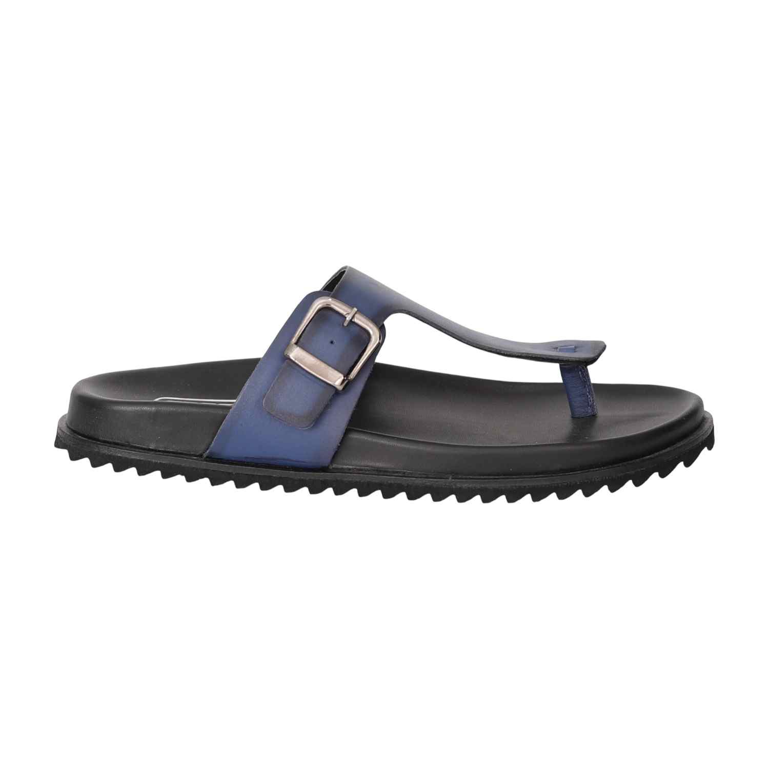 Men Navy Minimalist Toe-Loop Flats