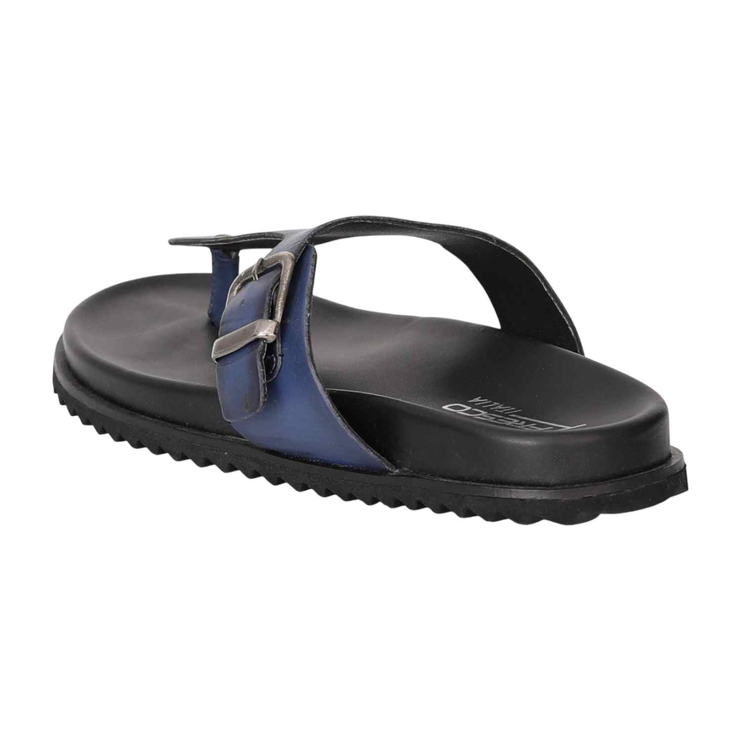 Men Navy Minimalist Toe-Loop Flats