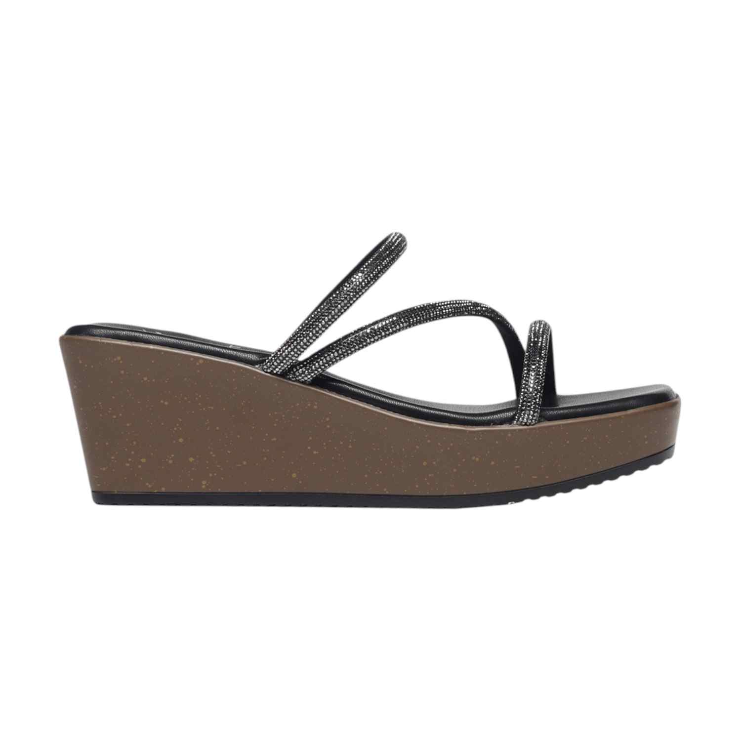 Monrow Axelle Black Wedge Heels