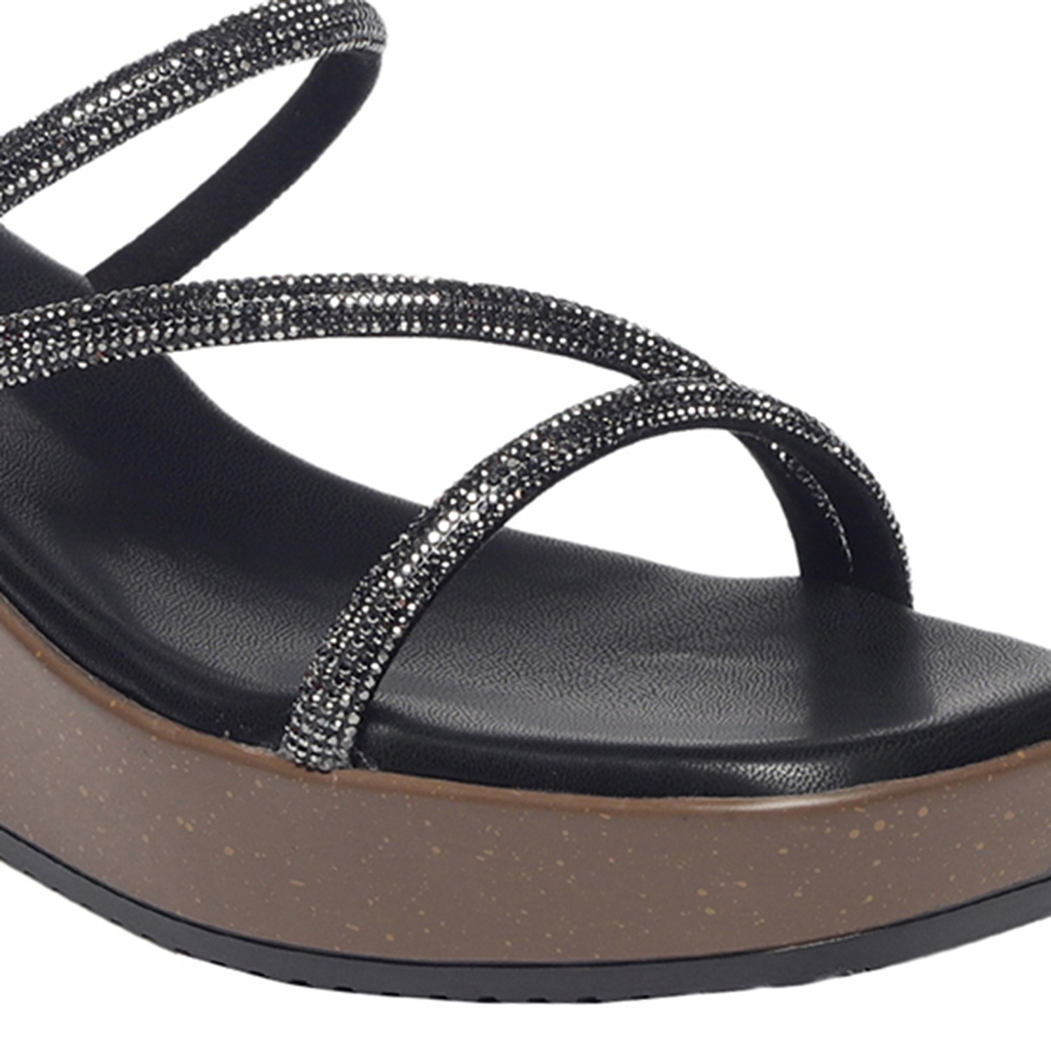 Monrow Axelle Black Wedge Heels