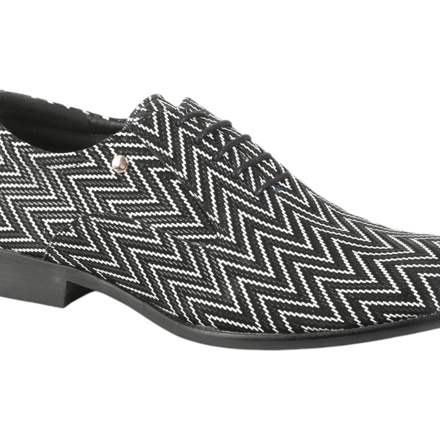 Men Black White Casual Shoes Lace Up