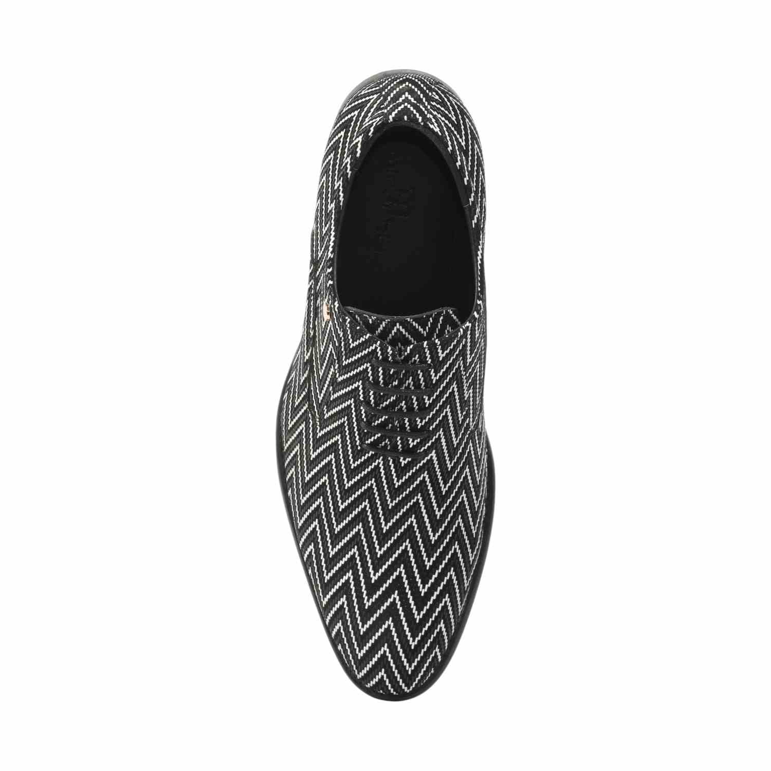 Men Black White Casual Shoes Lace Up