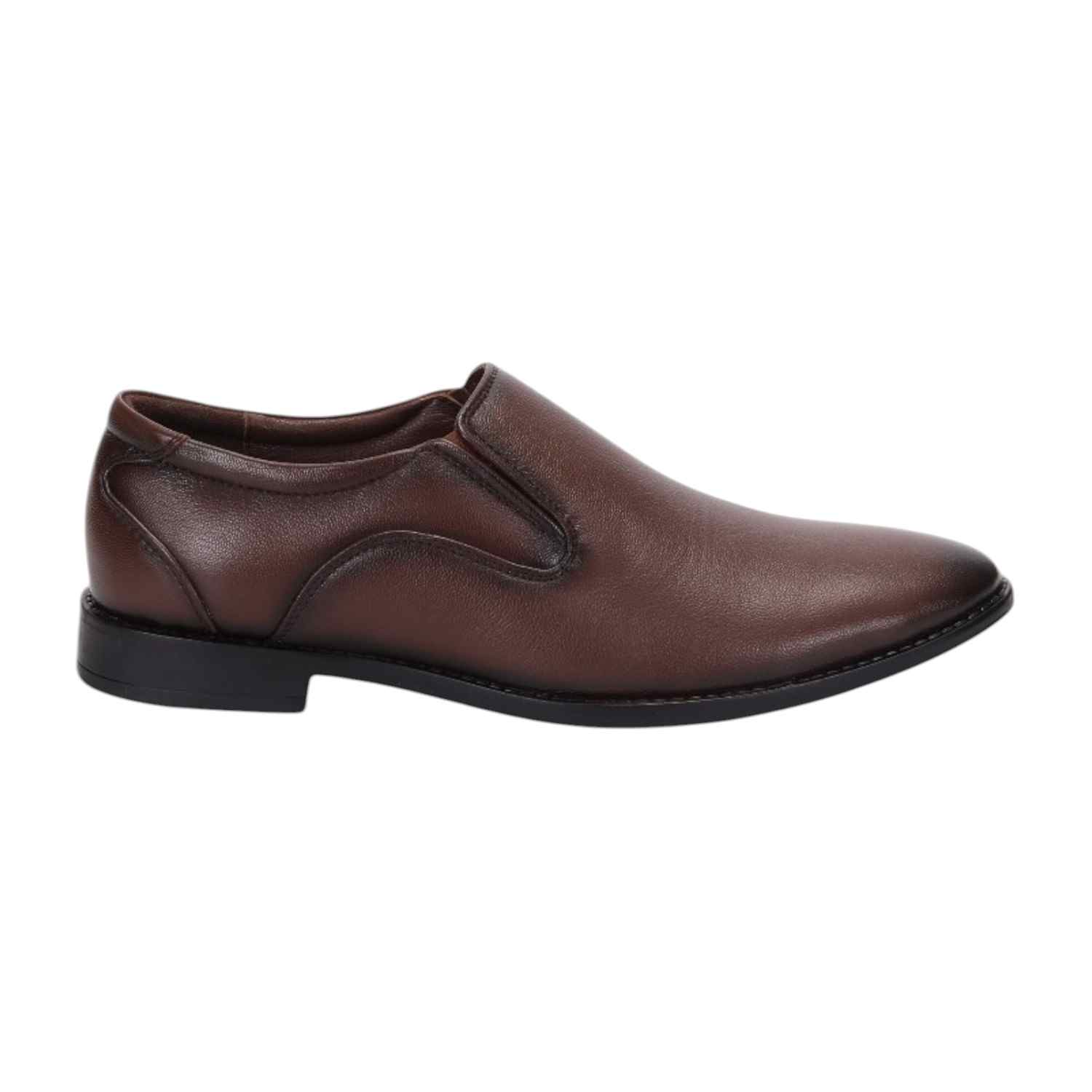 Men Tan Formal Shoes Slip On