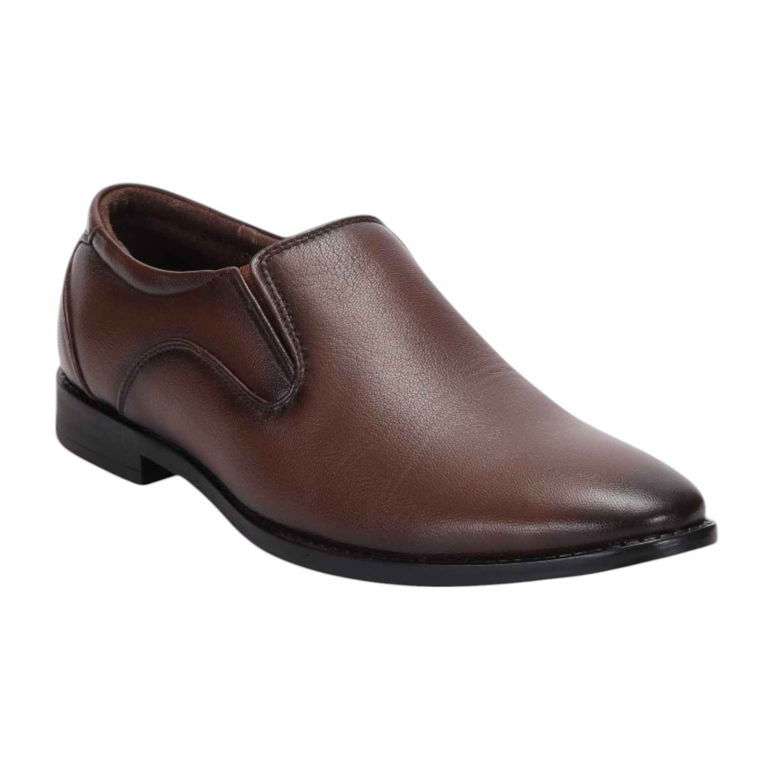 Men Tan Formal Shoes Slip On