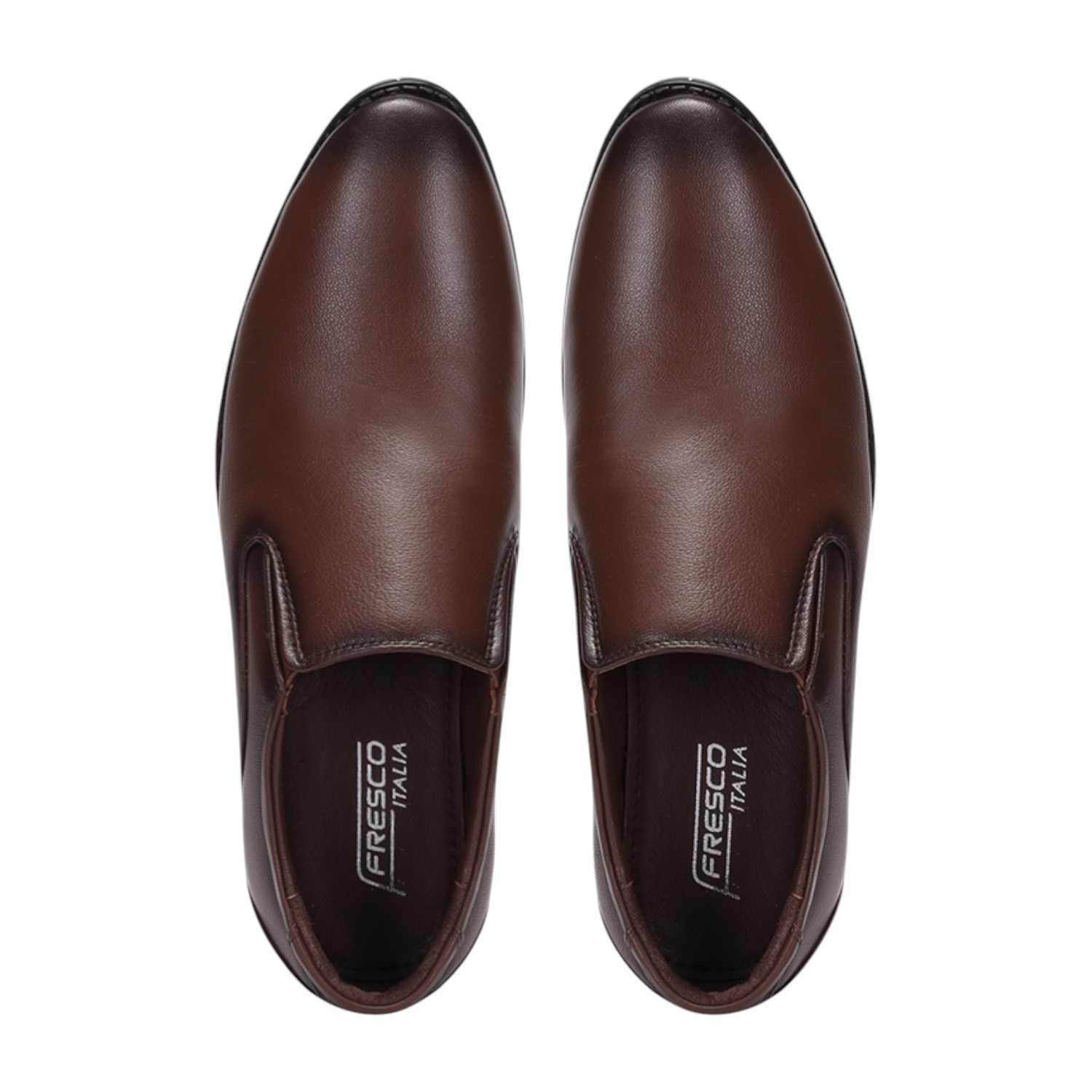 Men Tan Formal Shoes Slip On