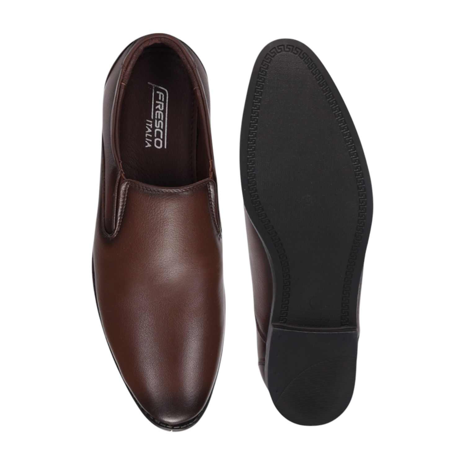 Men Tan Formal Shoes Slip On