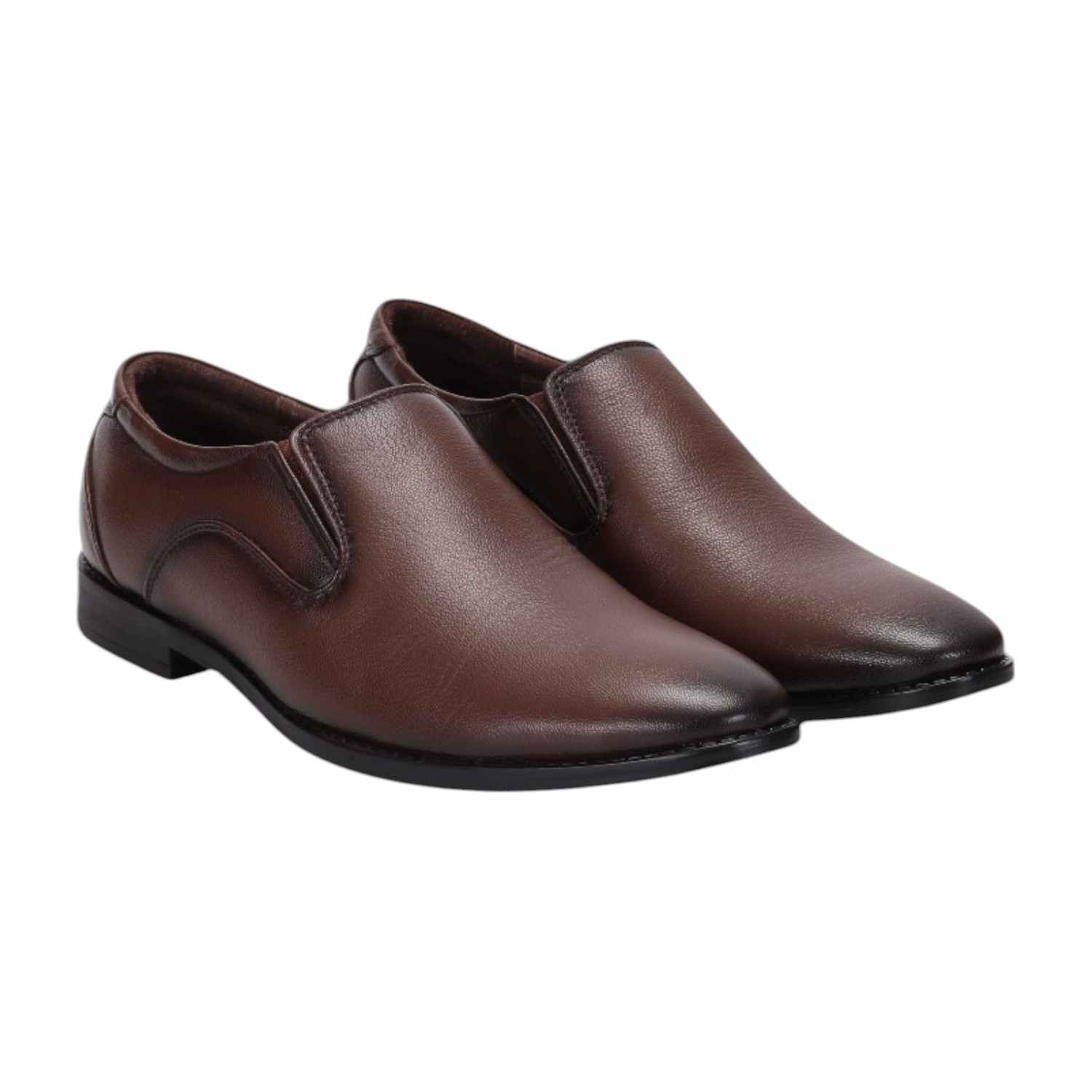 Men Tan Formal Shoes Slip On