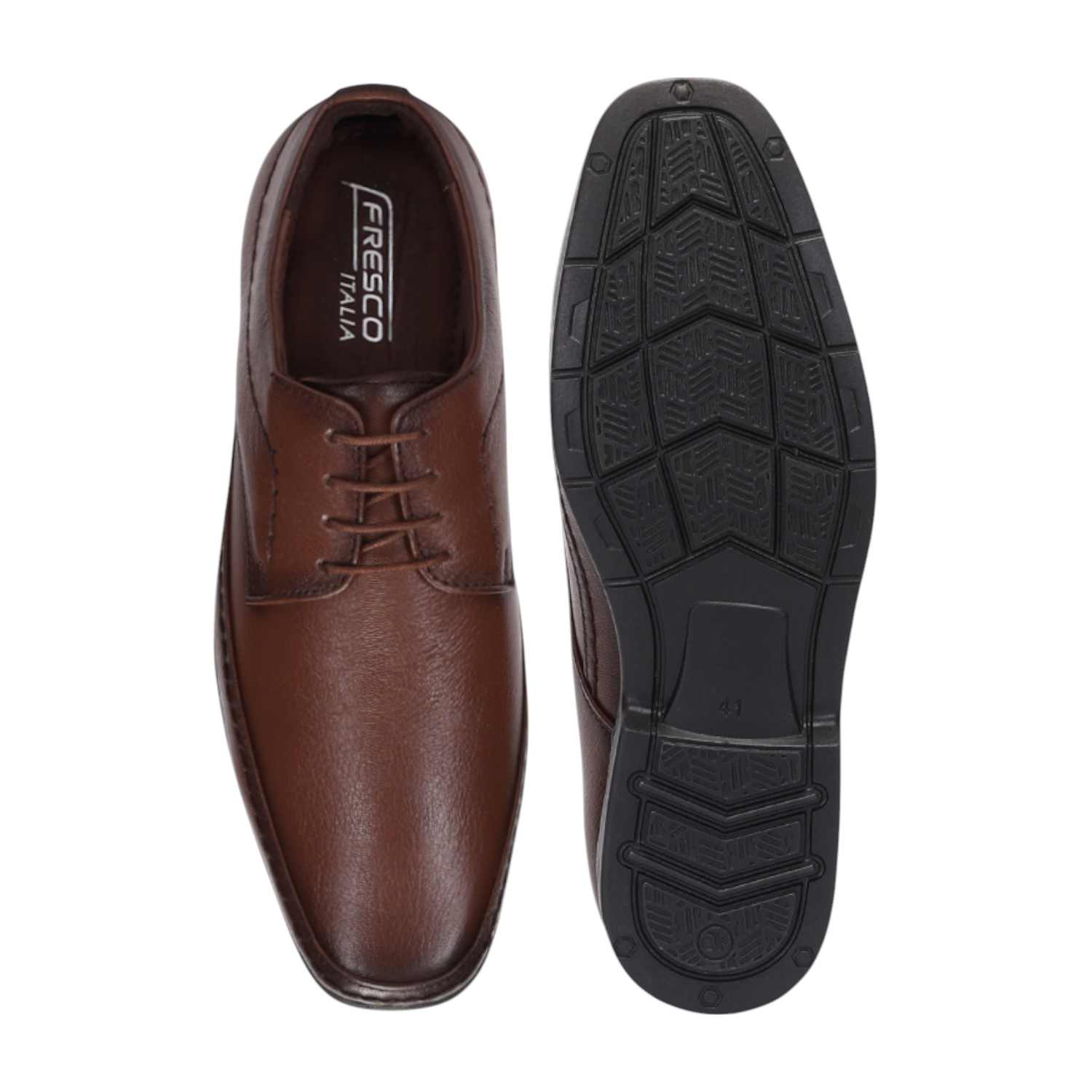 Men Tan Formal Shoes Lace Up