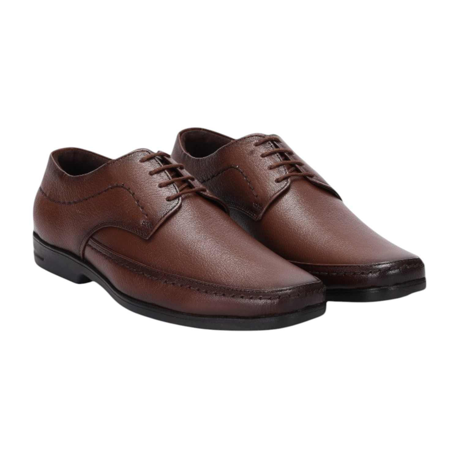 Men Tan Formal Shoes Lace Up