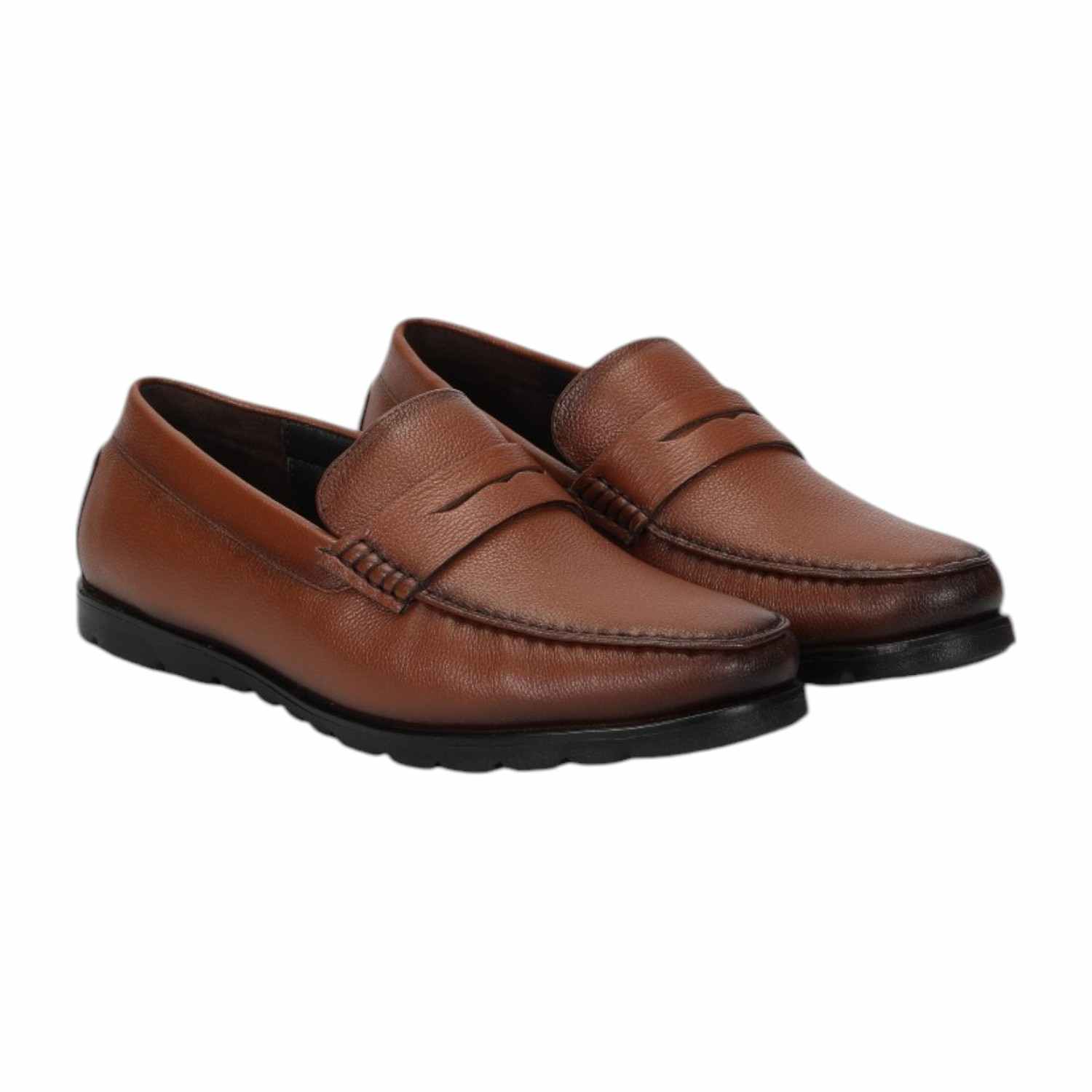 Men Casual Shoes Tan Slip On