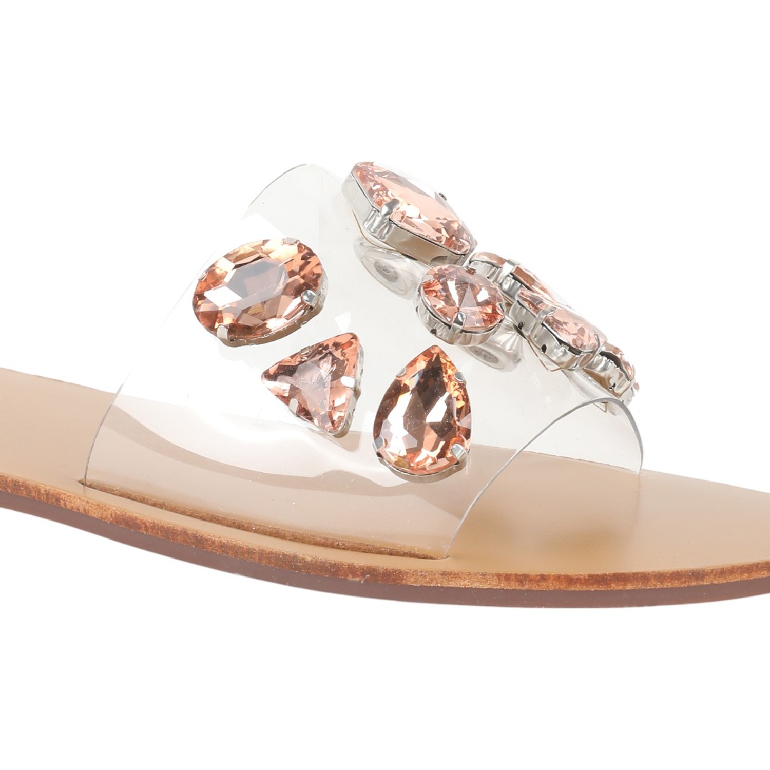 Women Clear Casual Flat Slip On