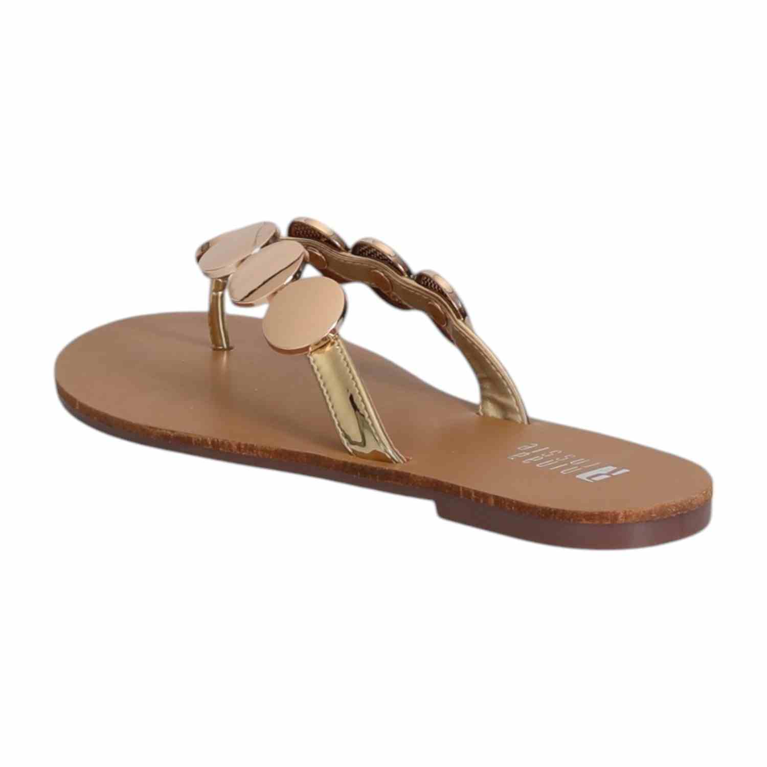 Women Embellished Gold Casual Flat