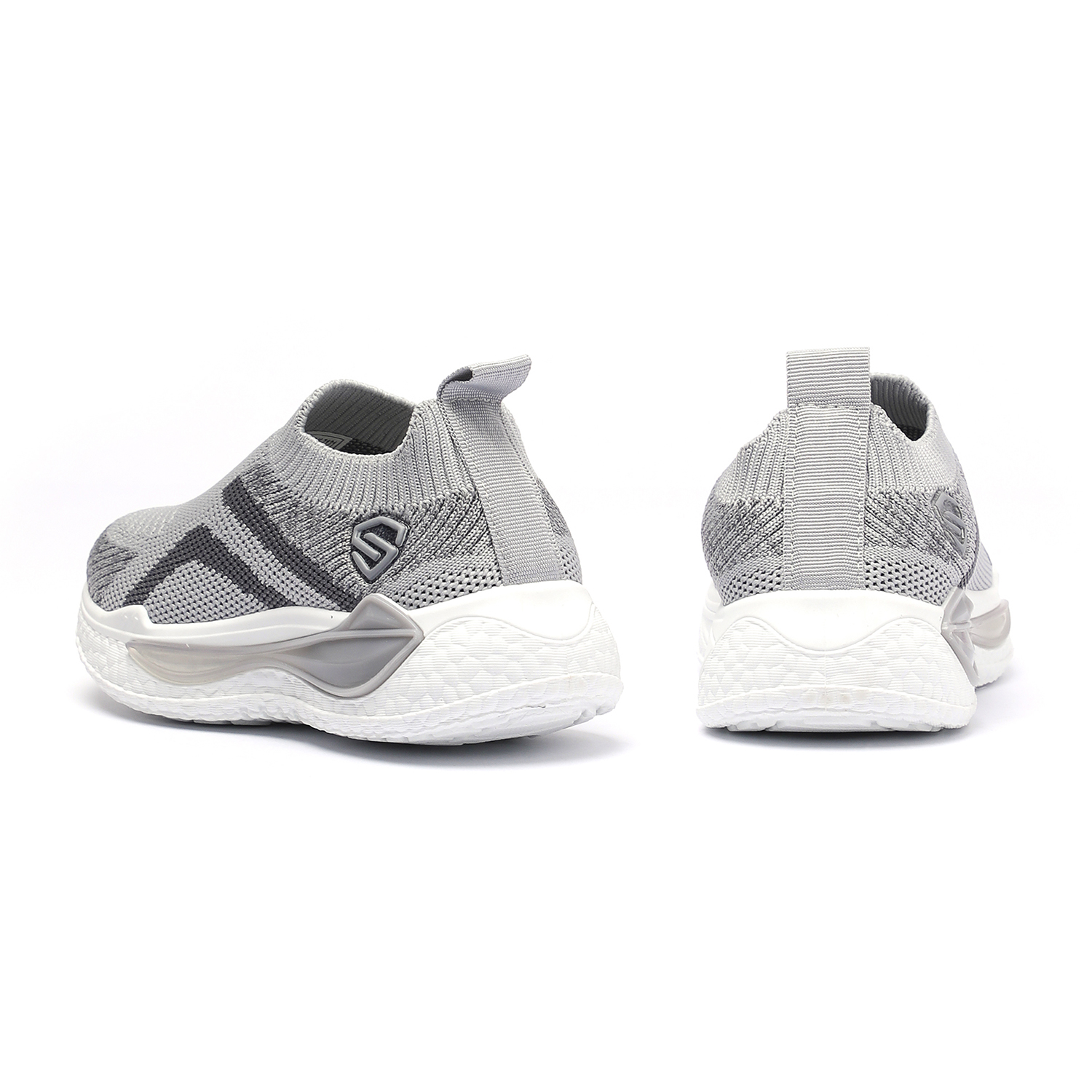 Kids Grey Casual Slip On Shoes