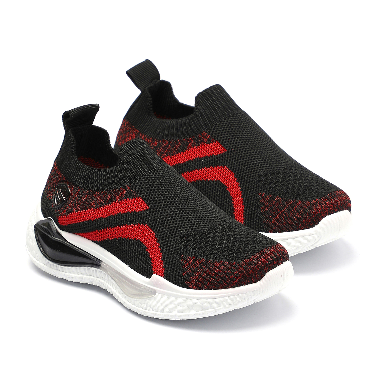 Kids Black Casual Slip On Shoes