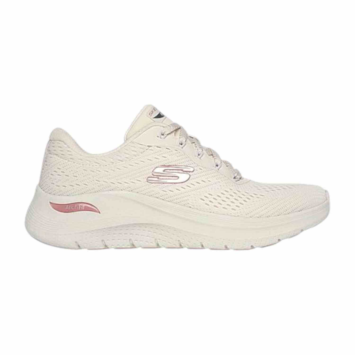 Natural-Multi Women Arch Fit League Running Shoes SKECHERS