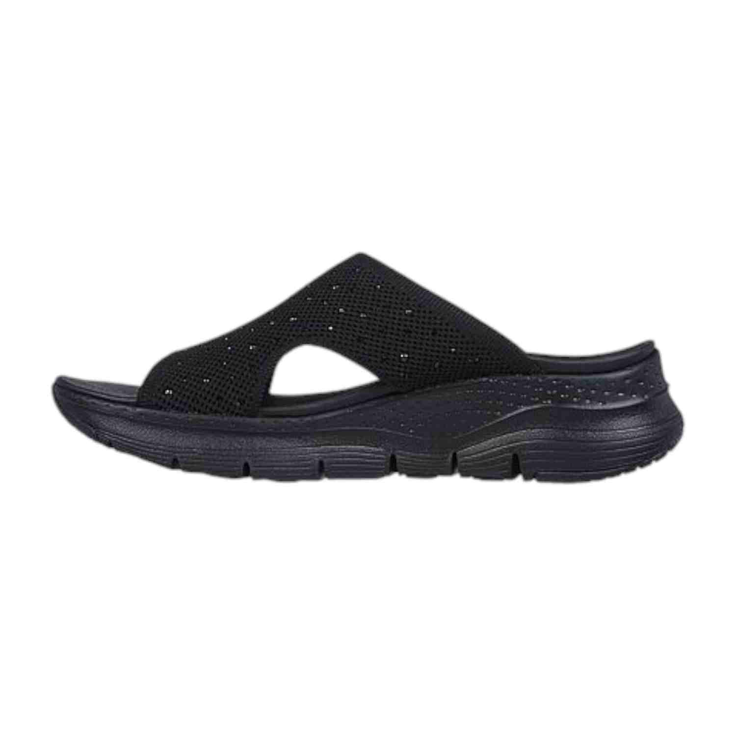 Skechers Black Women Arch Fit-Sweet Monet Slidders