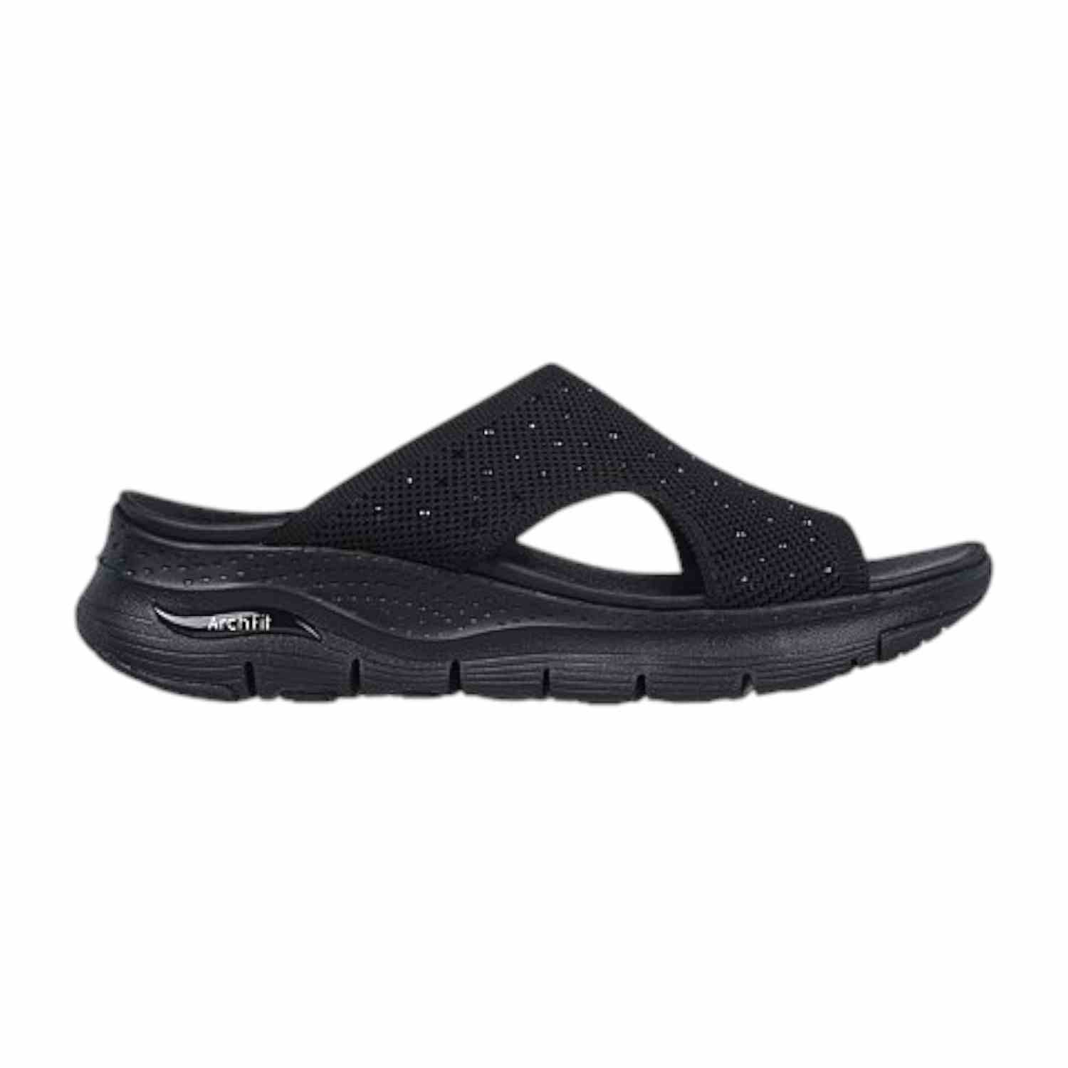 Skechers Black Women Arch Fit-Sweet Monet Slidders