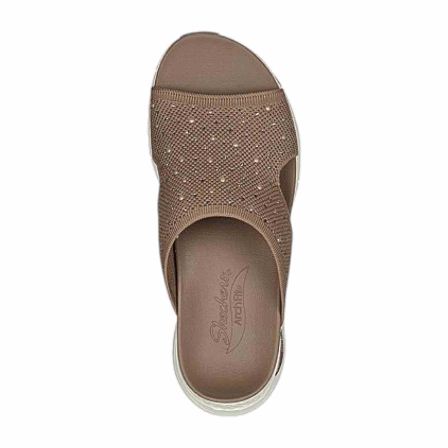 Skechers Mocha Women Arch Fit-Sweet Monet Slidders
