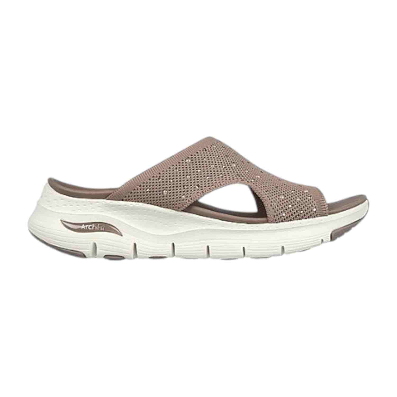Skechers Mocha Women Arch Fit-Sweet Monet Slidders