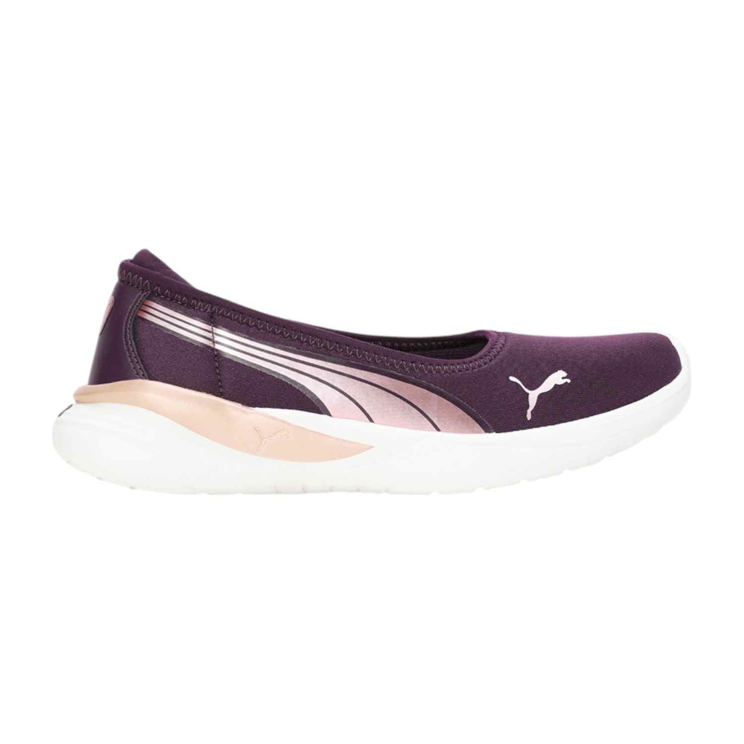 PUMA WOMEN PURPLE EVELYN SOFTRIDE SLIP ON SNEAKERS