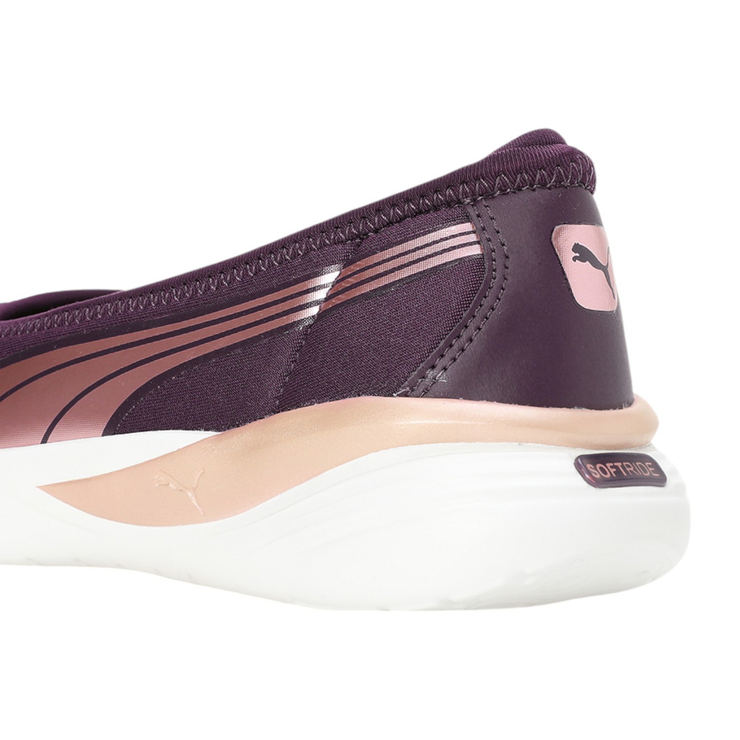 PUMA WOMEN PURPLE EVELYN SOFTRIDE SLIP ON SNEAKERS
