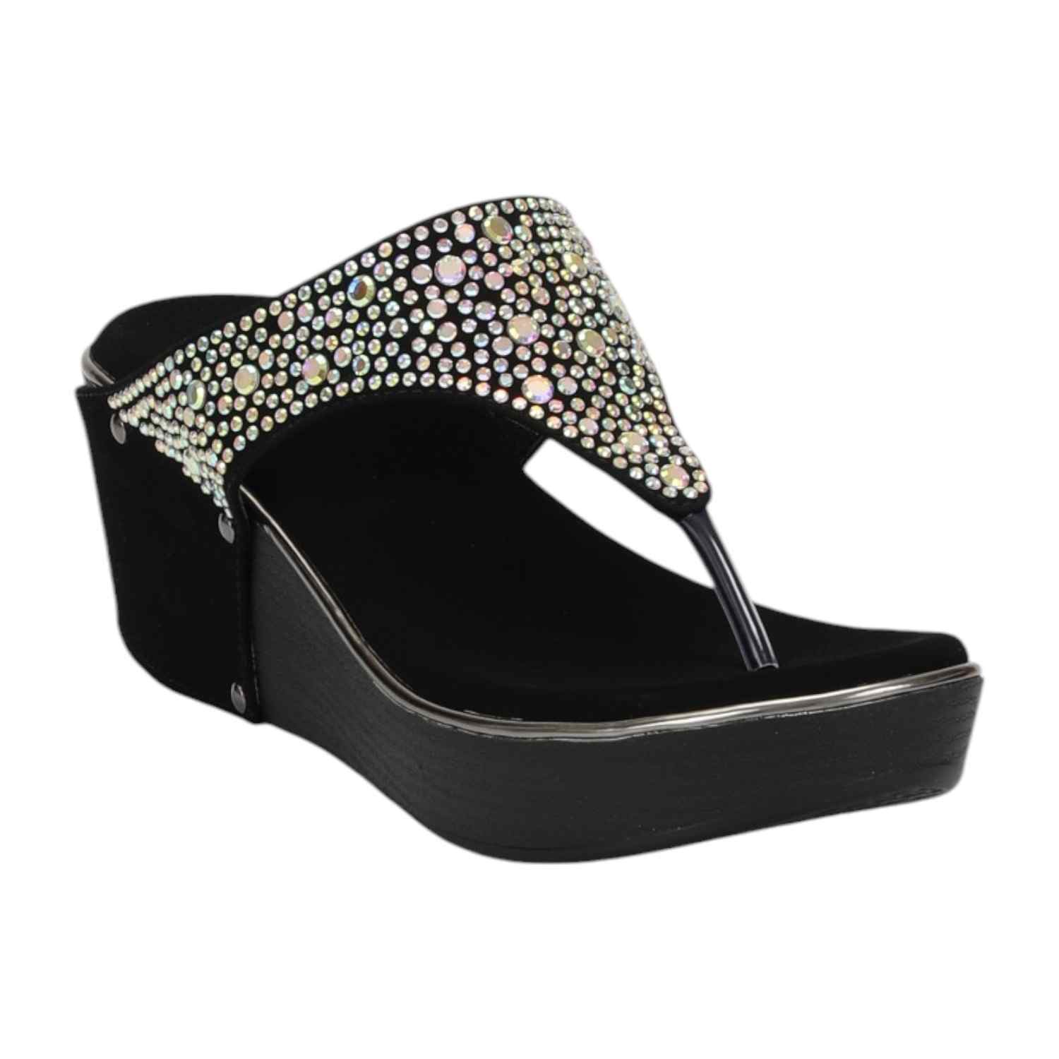 Women  Black Fashion Wedges