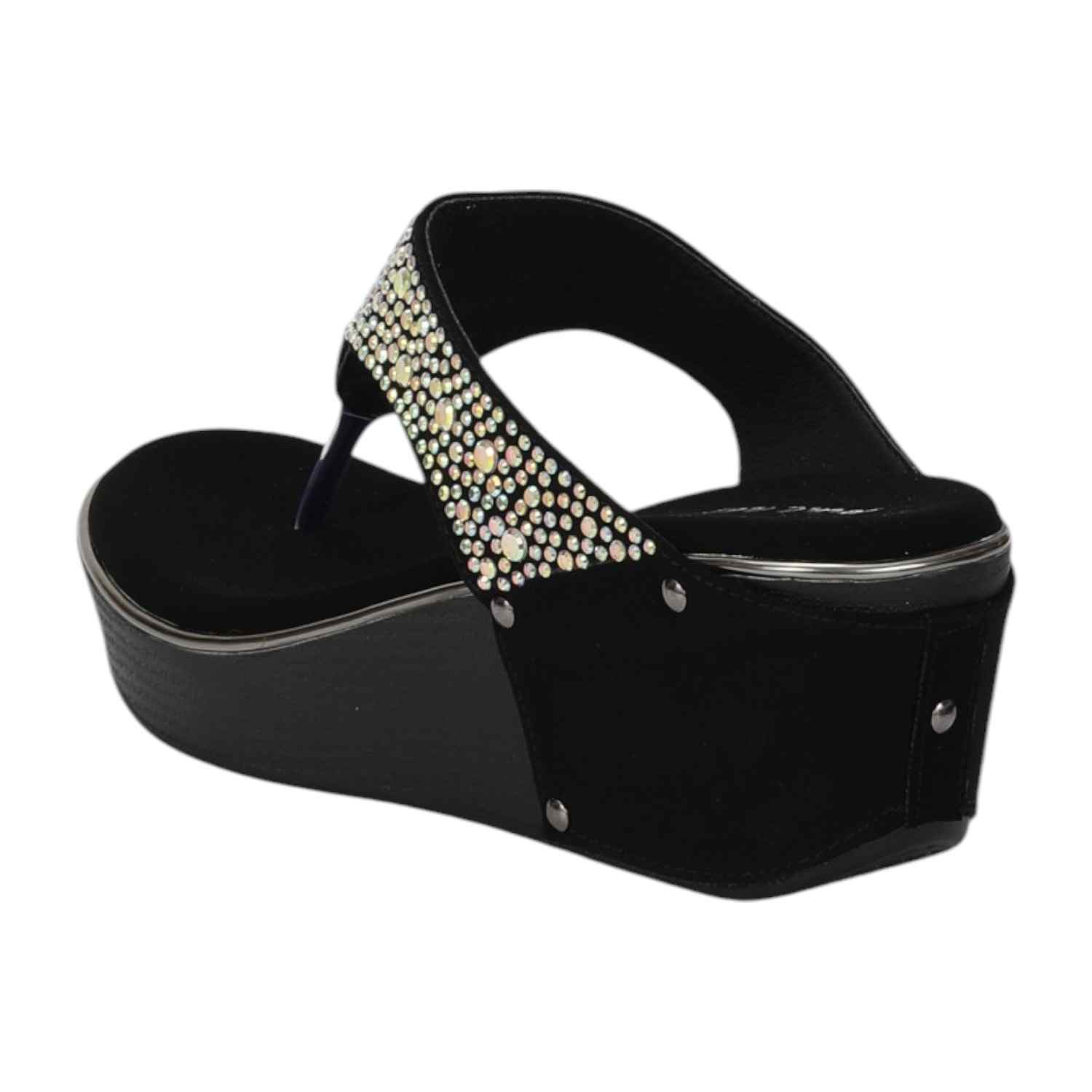 Women  Black Fashion Wedges