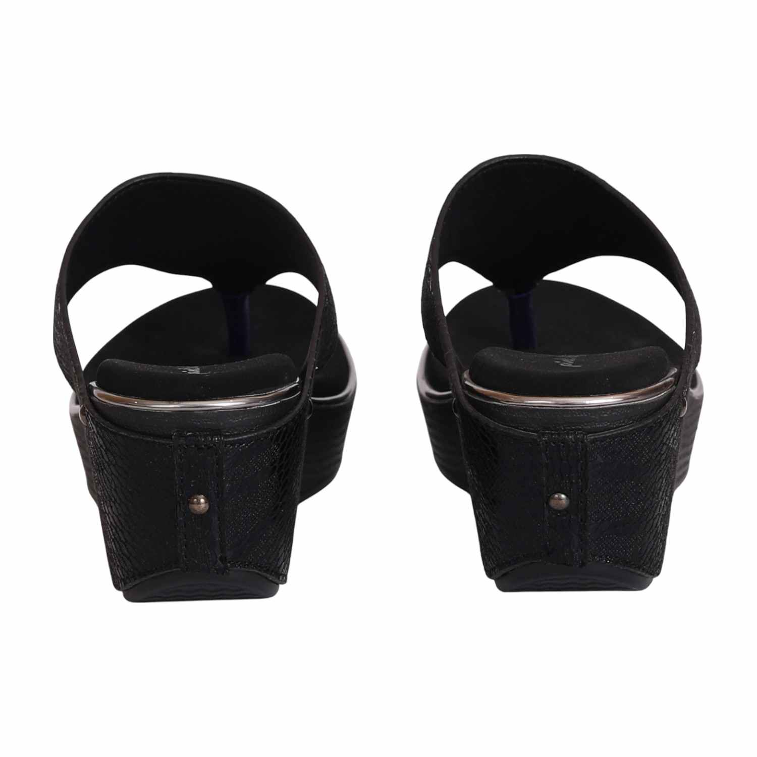 Women's Ebony Rivet Rebel Wedge Thong Sandal