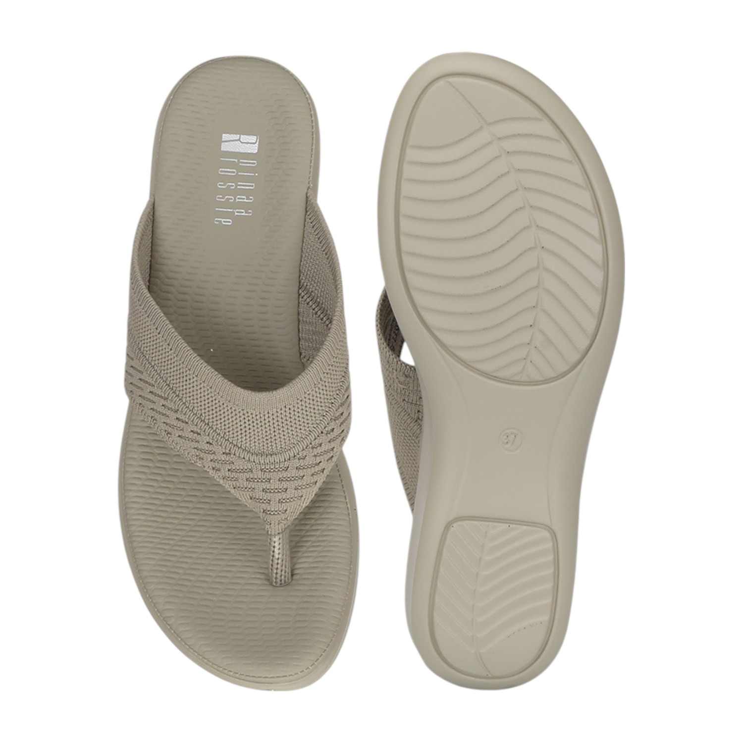 Women Green Casual Thong Flats