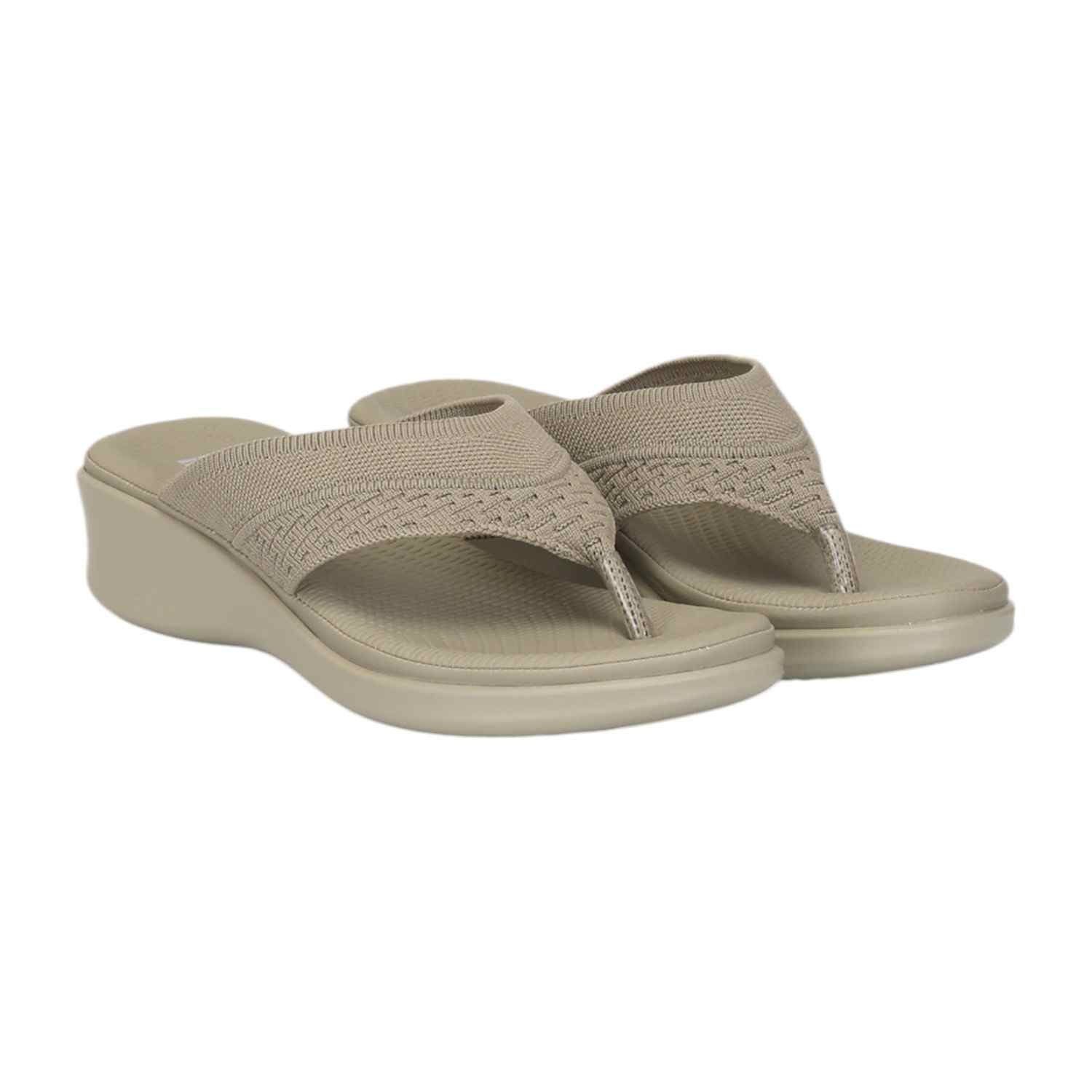 Women Green Casual Thong Flats