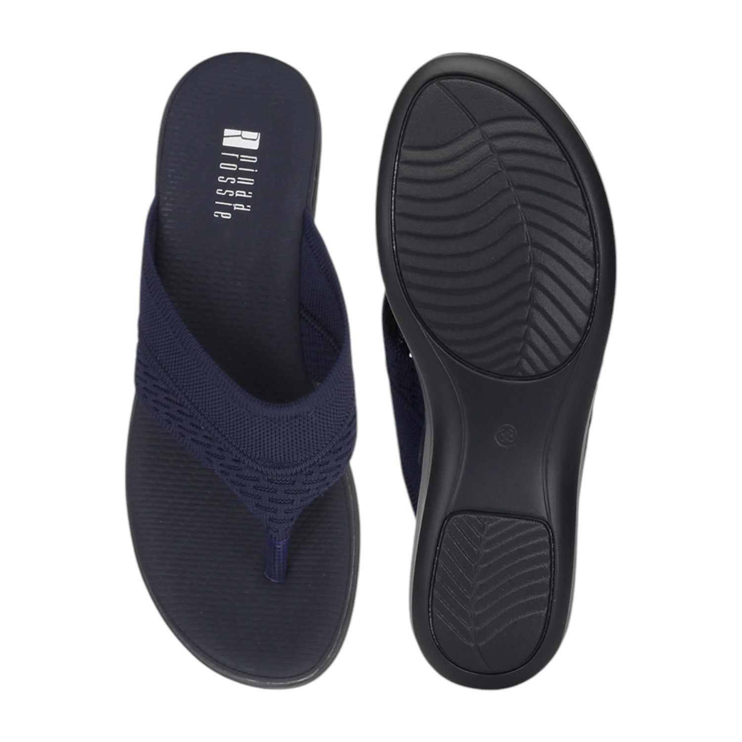 Women Navy Casual Thong Flats