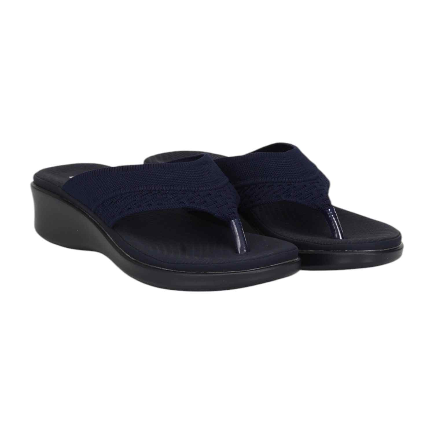 Women Navy Casual Thong Flats