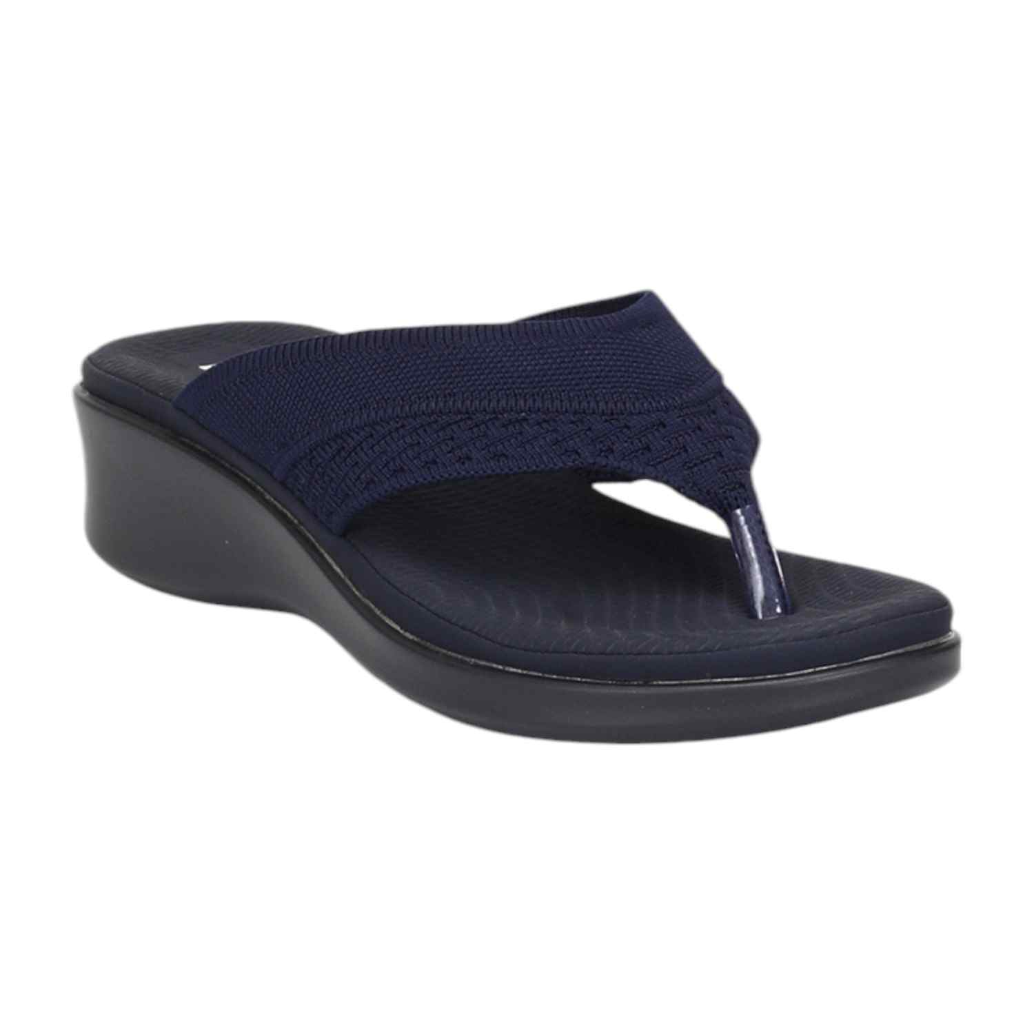 Women Navy Casual Thong Flats