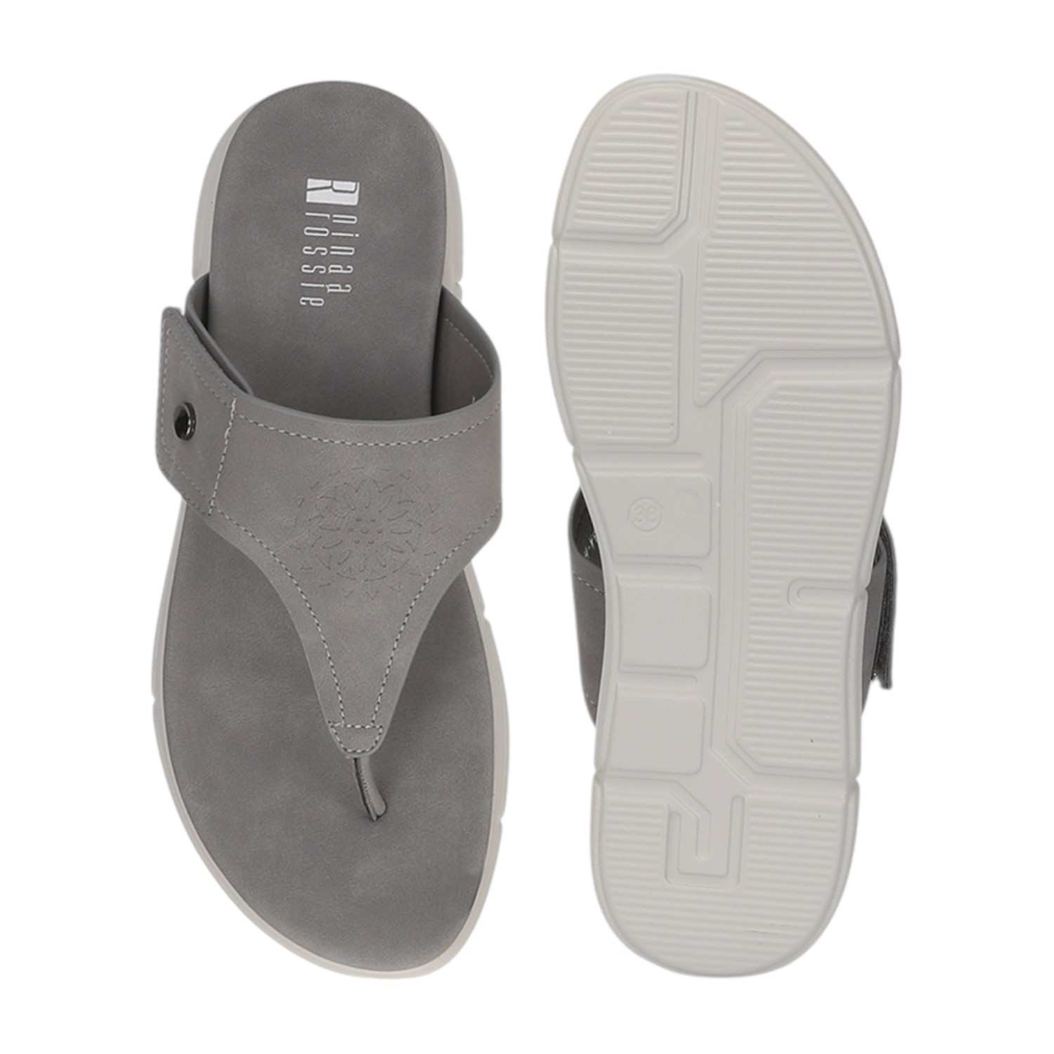 Women Grey Thong with Textured Design