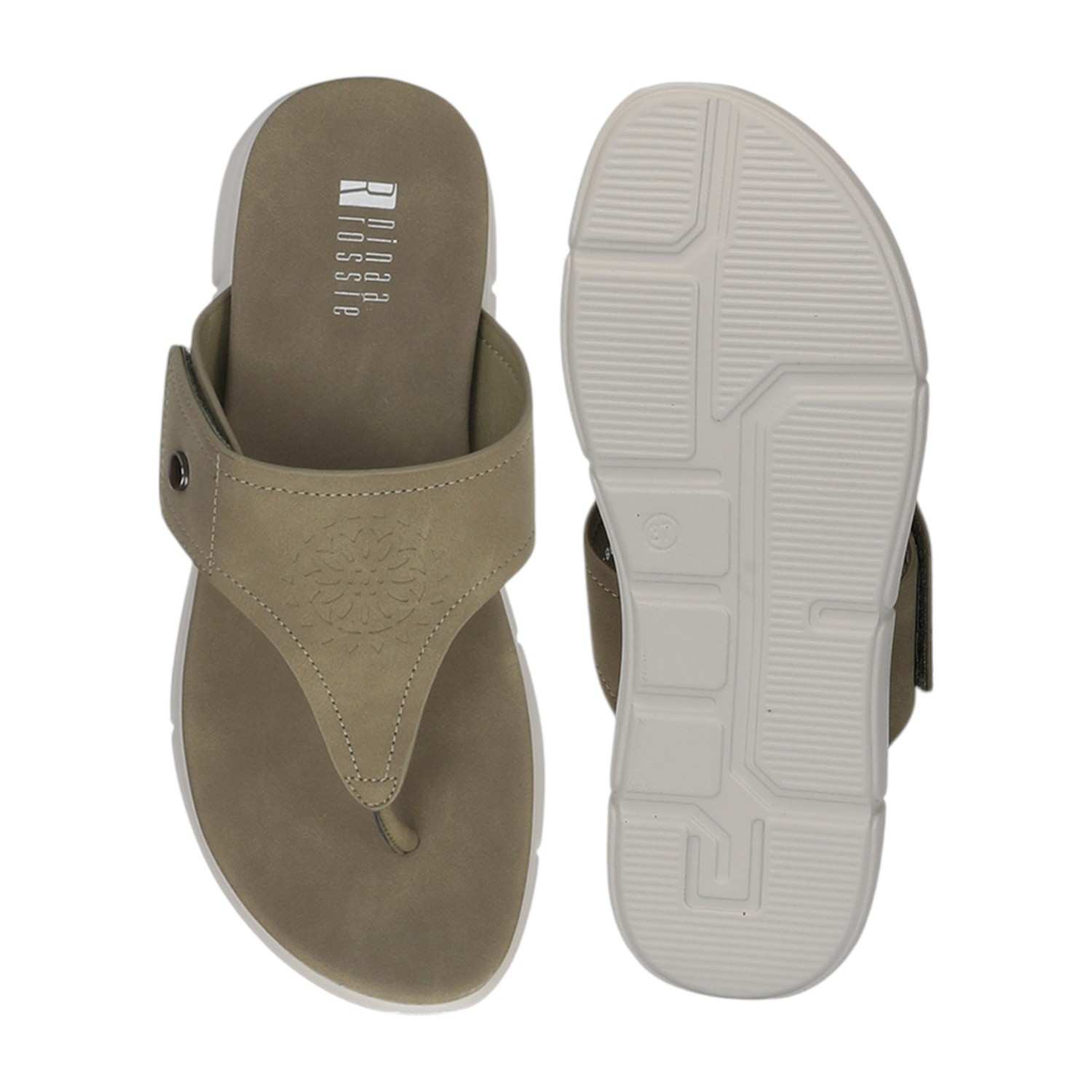 Women Olive Thong with Textured Design