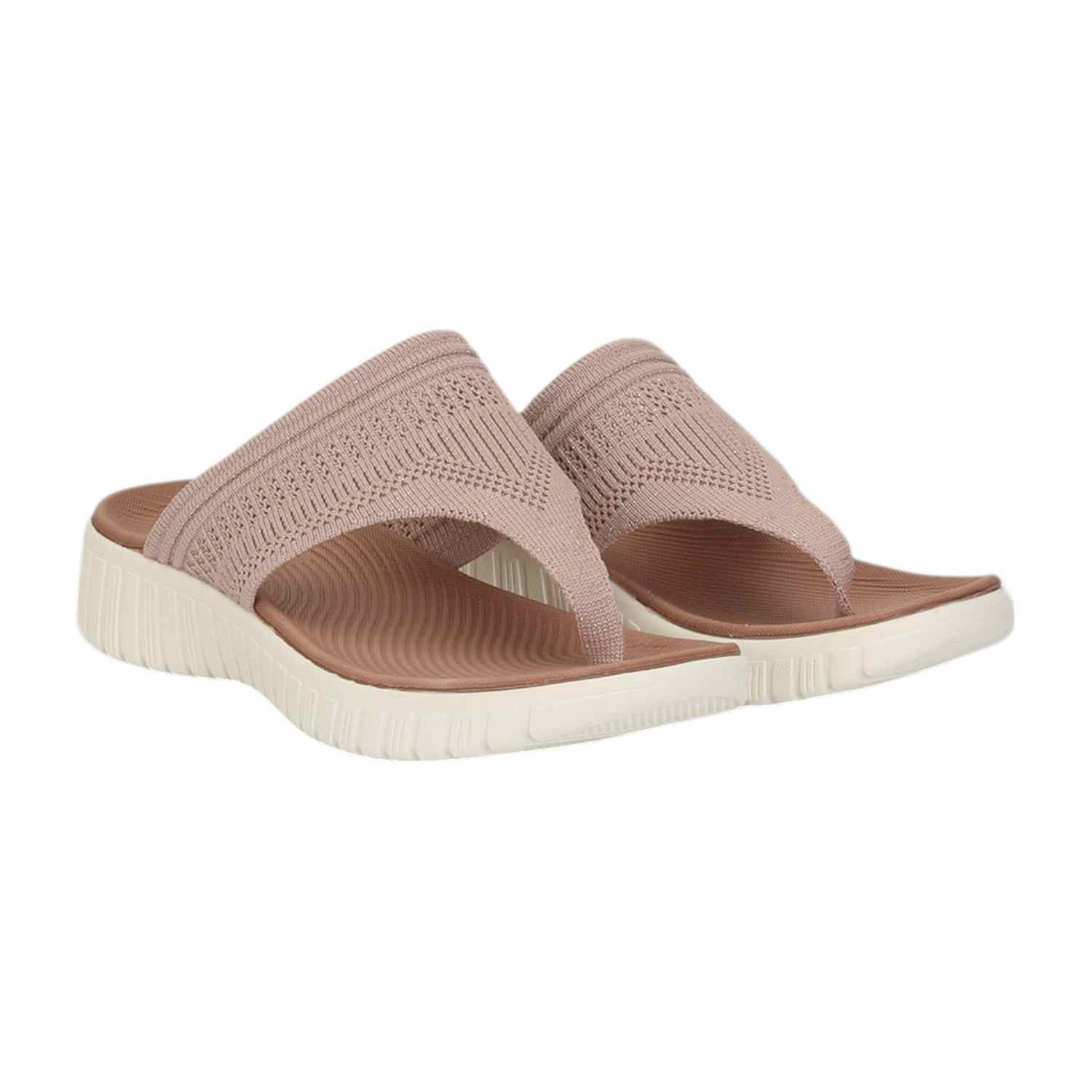 Women Pink Thongs with Cushioned Footbed