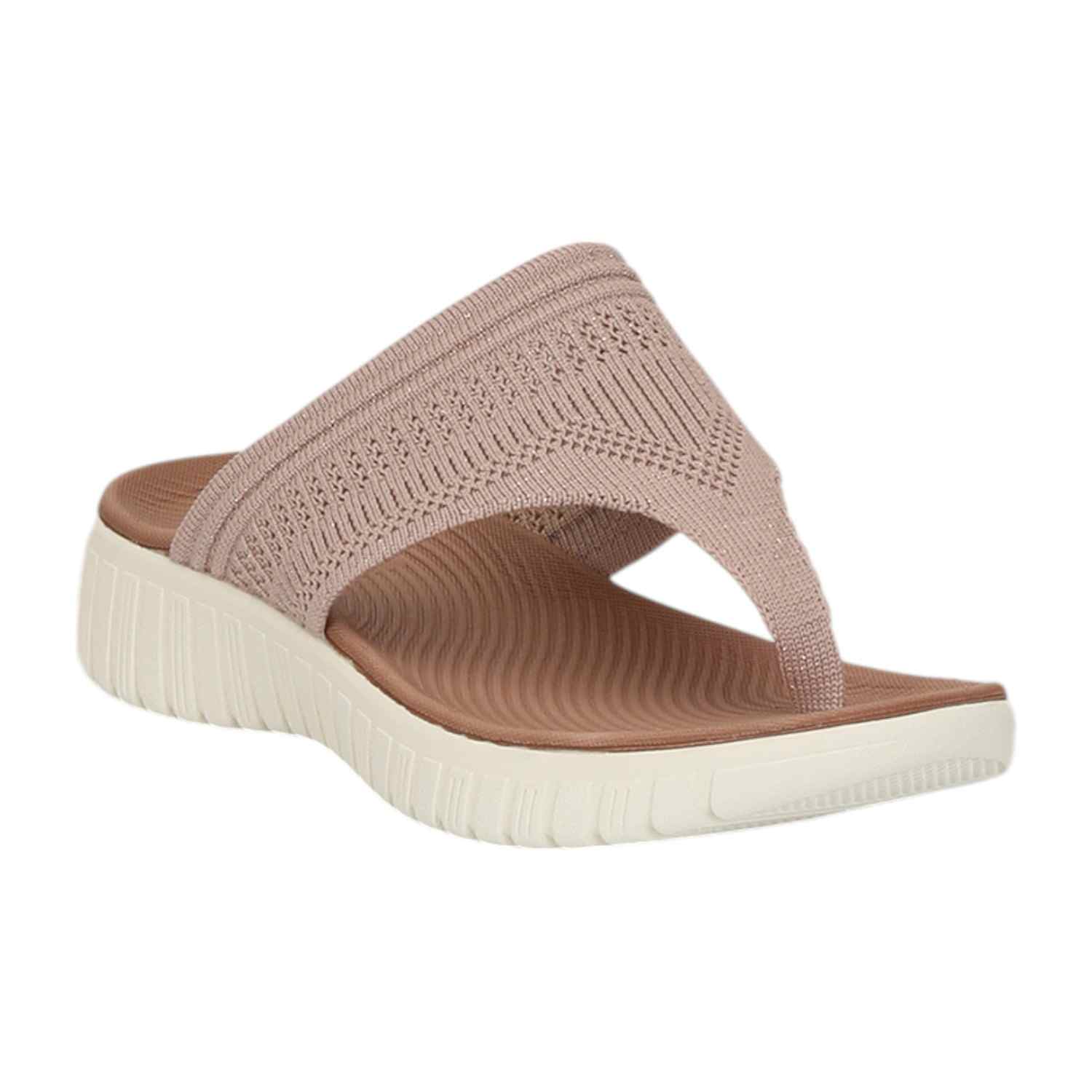 Women Pink Thongs with Cushioned Footbed