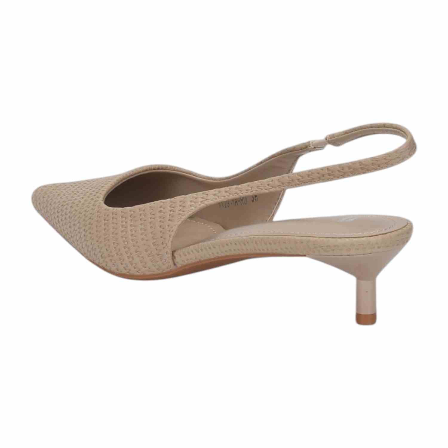Women Sandals Beige Kitten Heel