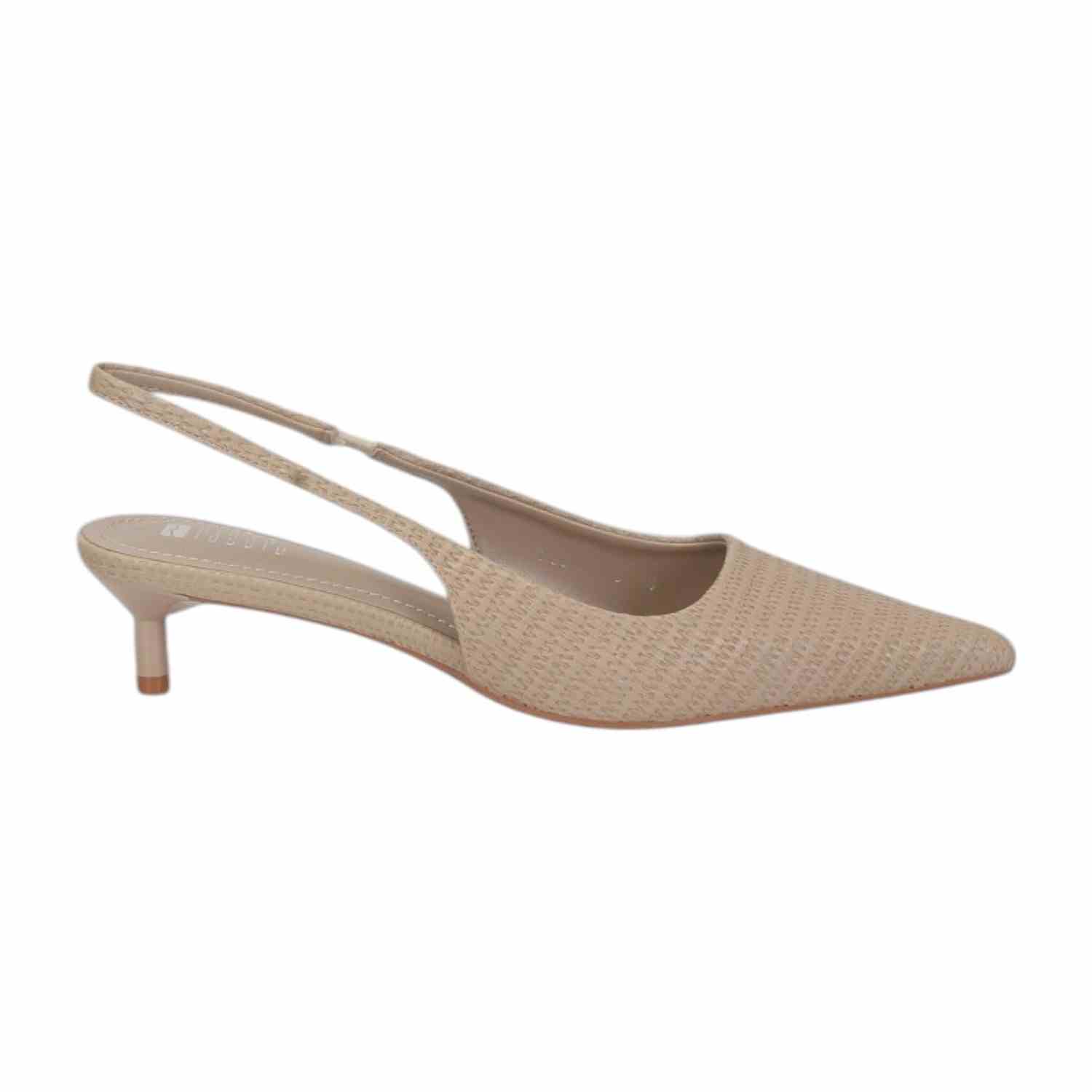 Women Sandals Beige Kitten Heel