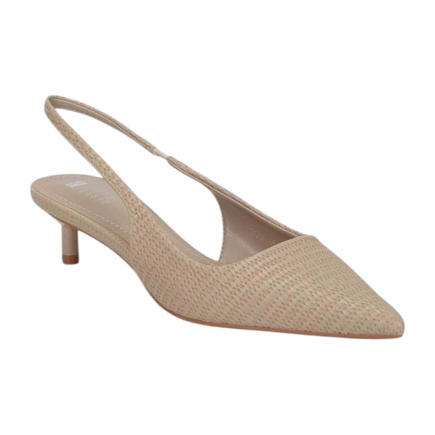 Women Sandals Beige Kitten Heel