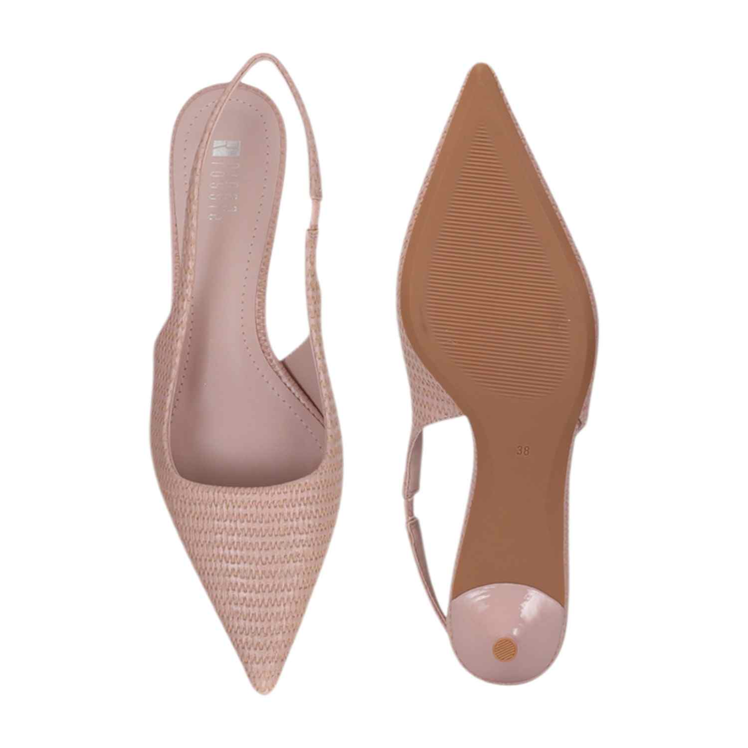 Women Sandals Pink Kitten Heel