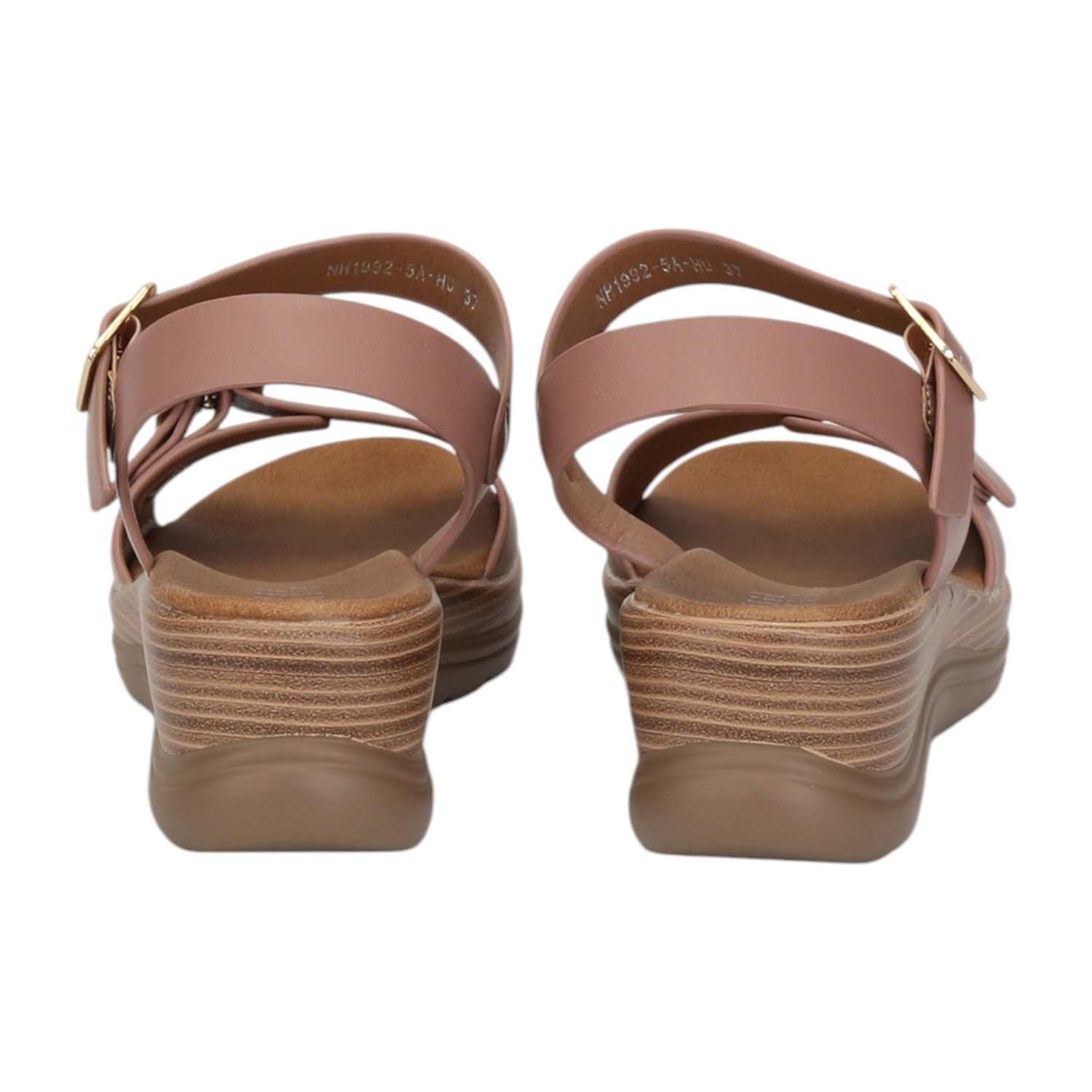 Women Pink Sandals with Buckle Closure