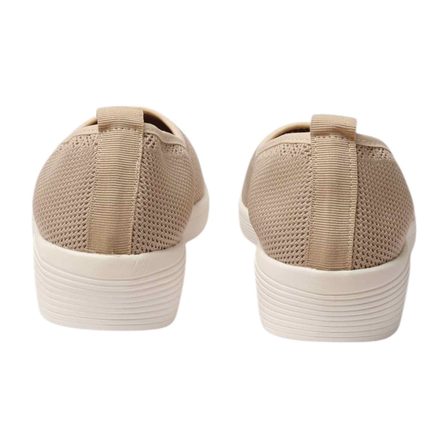 Women Shoes Beige Slip On