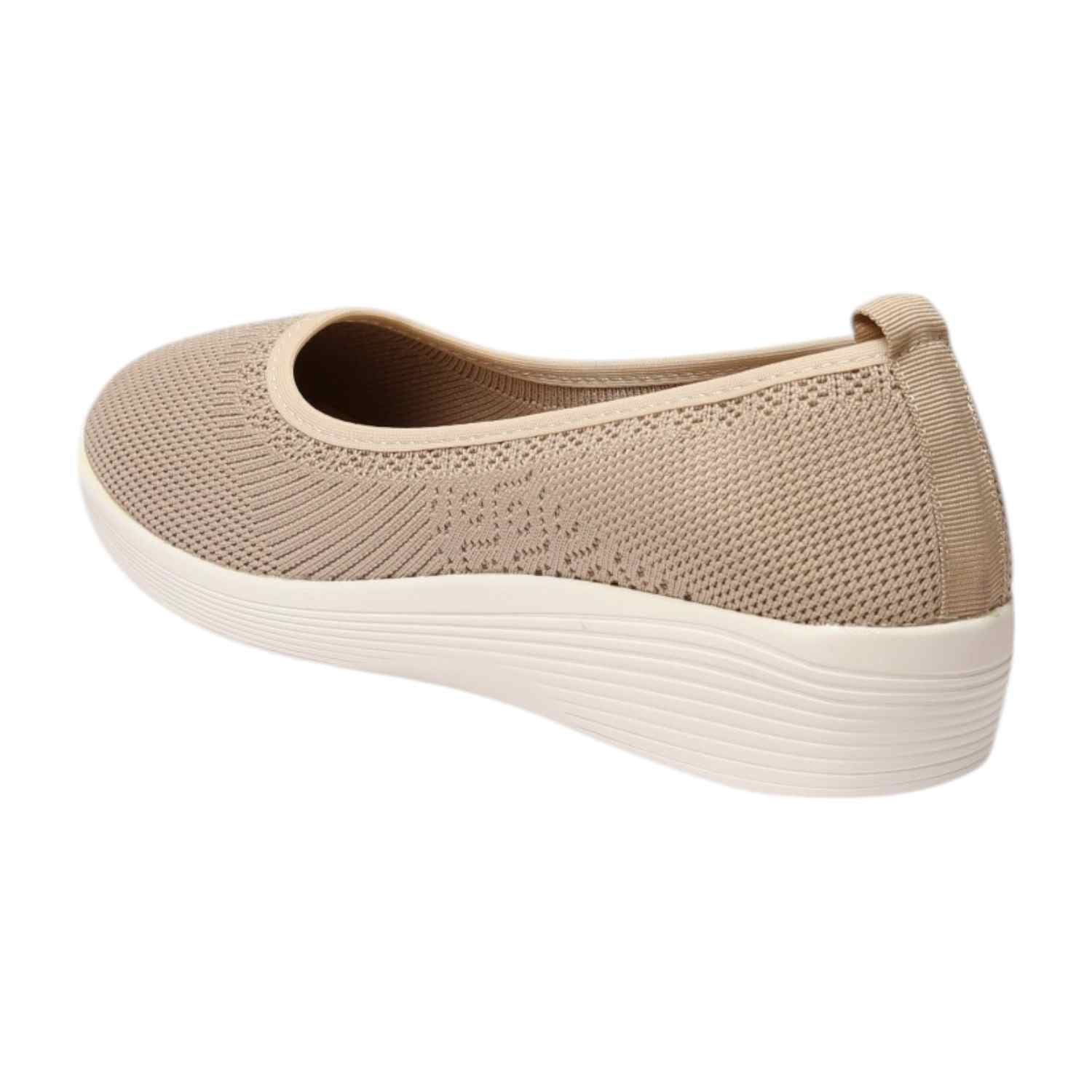 Women Shoes Beige Slip On