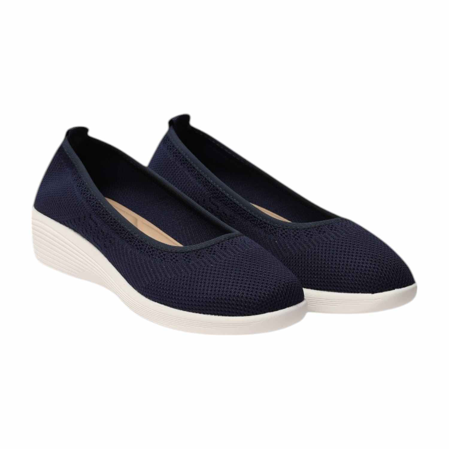 Women Shoes Navy Blue Slip On