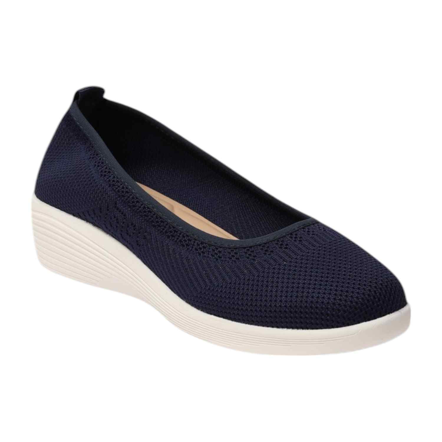 Women Shoes Navy Blue Slip On