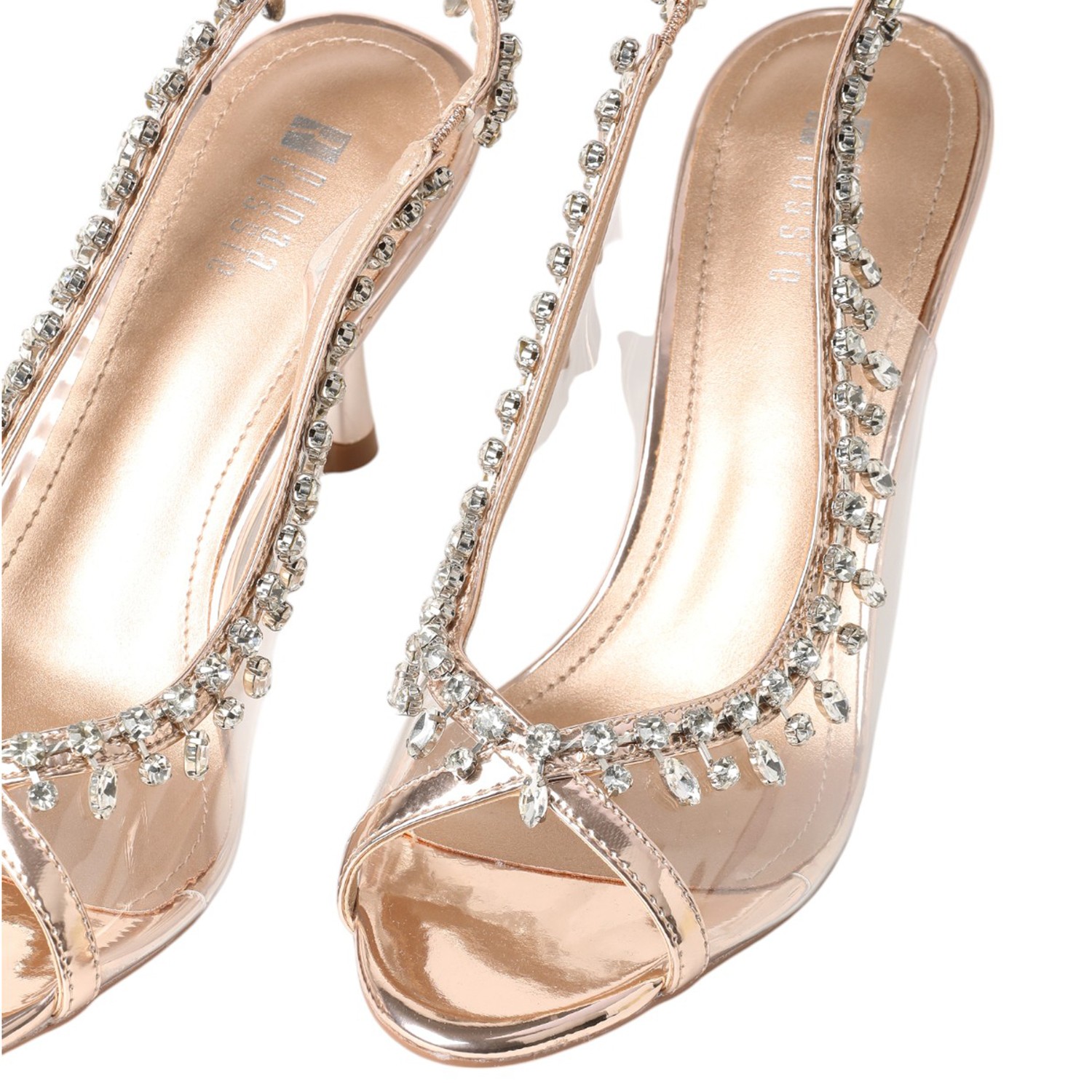 Women Champagne Sandals Fashion Heel