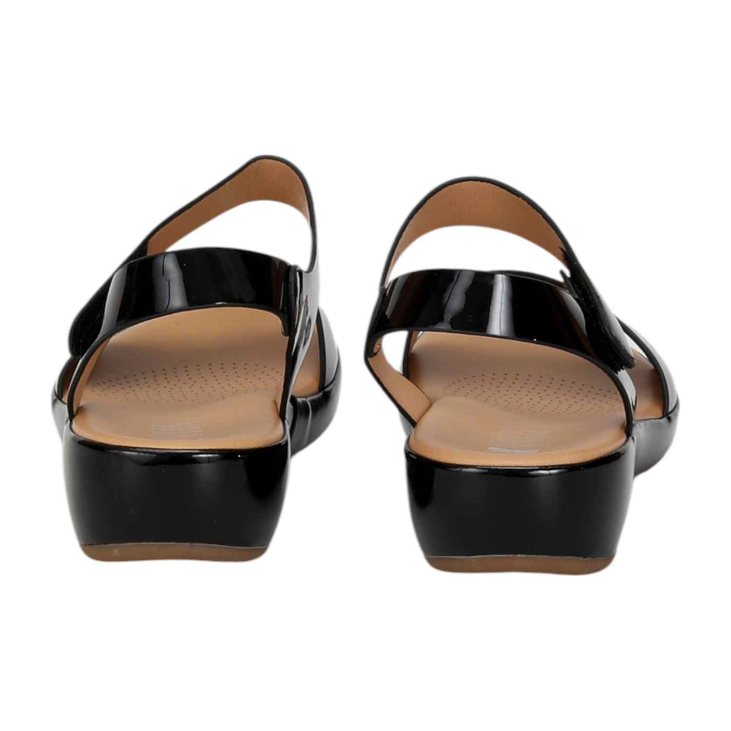 Women Black Sandals with Velcro Fastening