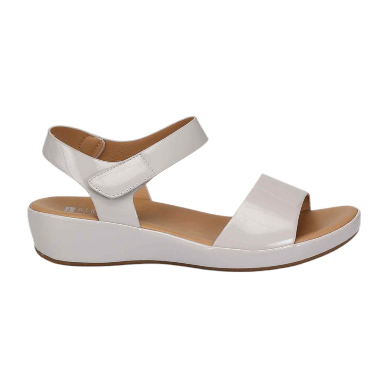 Women Grey Sandals with Velcro Fastening
