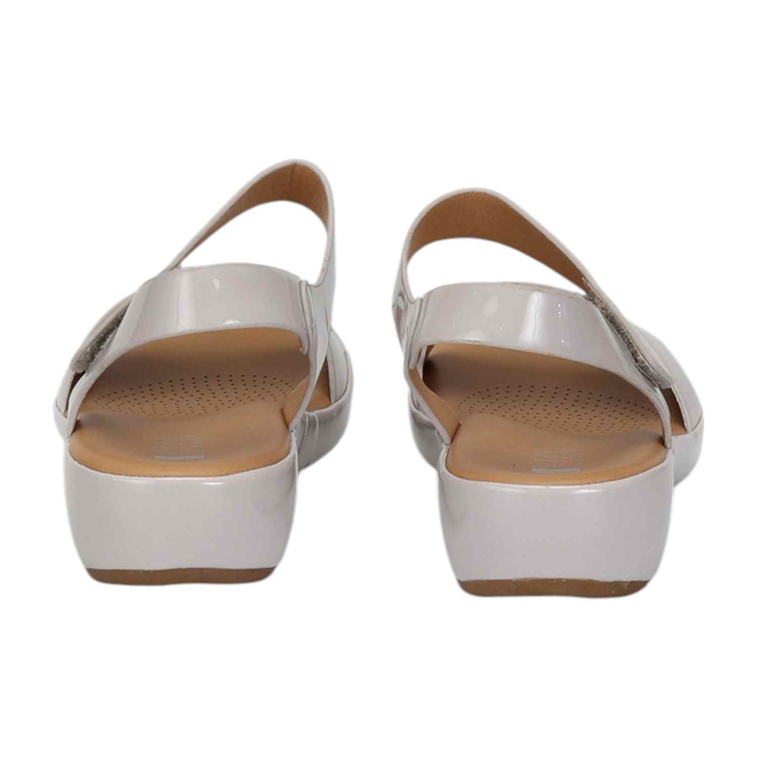 Women Grey Sandals with Velcro Fastening